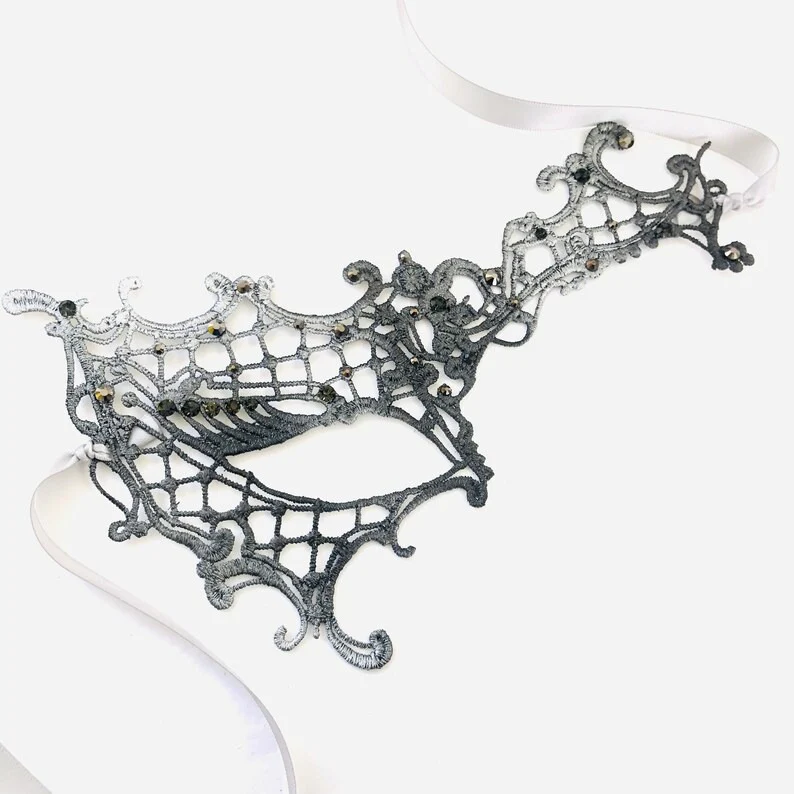 Phantom Lace Mask - Gunmetal Grey - Image 3