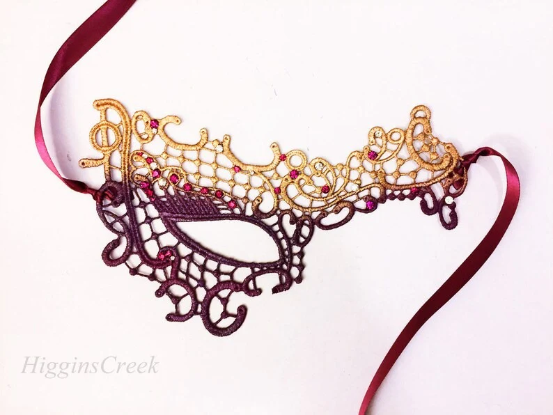 Phantom Mirage Mask - Gold/Burgundy - Image 3