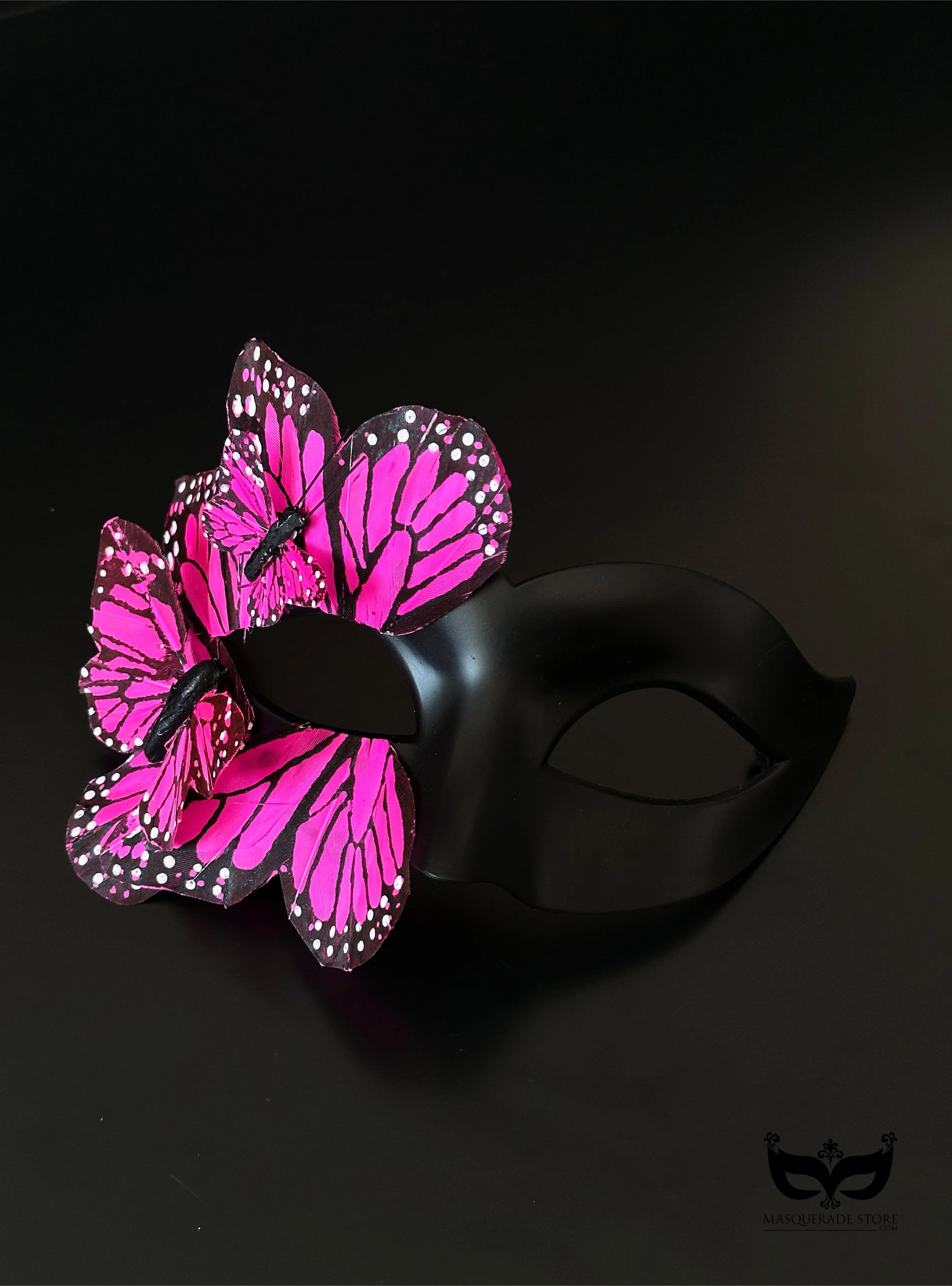 Butterfly Mask - Black and Pink - Image 3