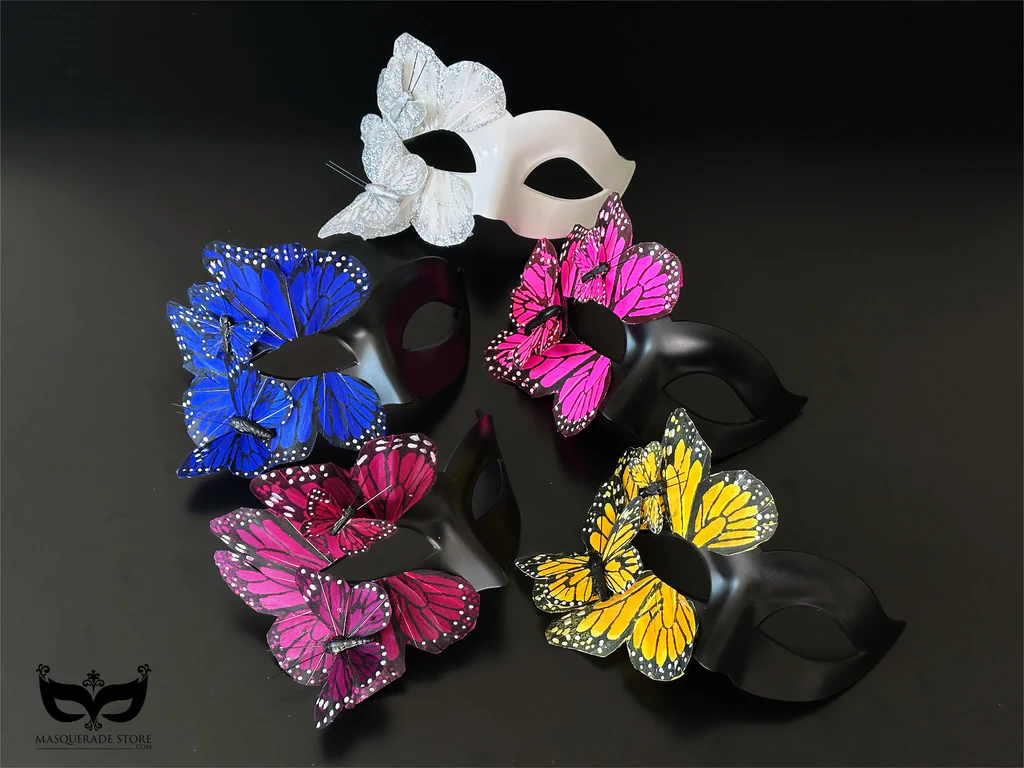 Butterfly Mask - Black and Pink - Image 8