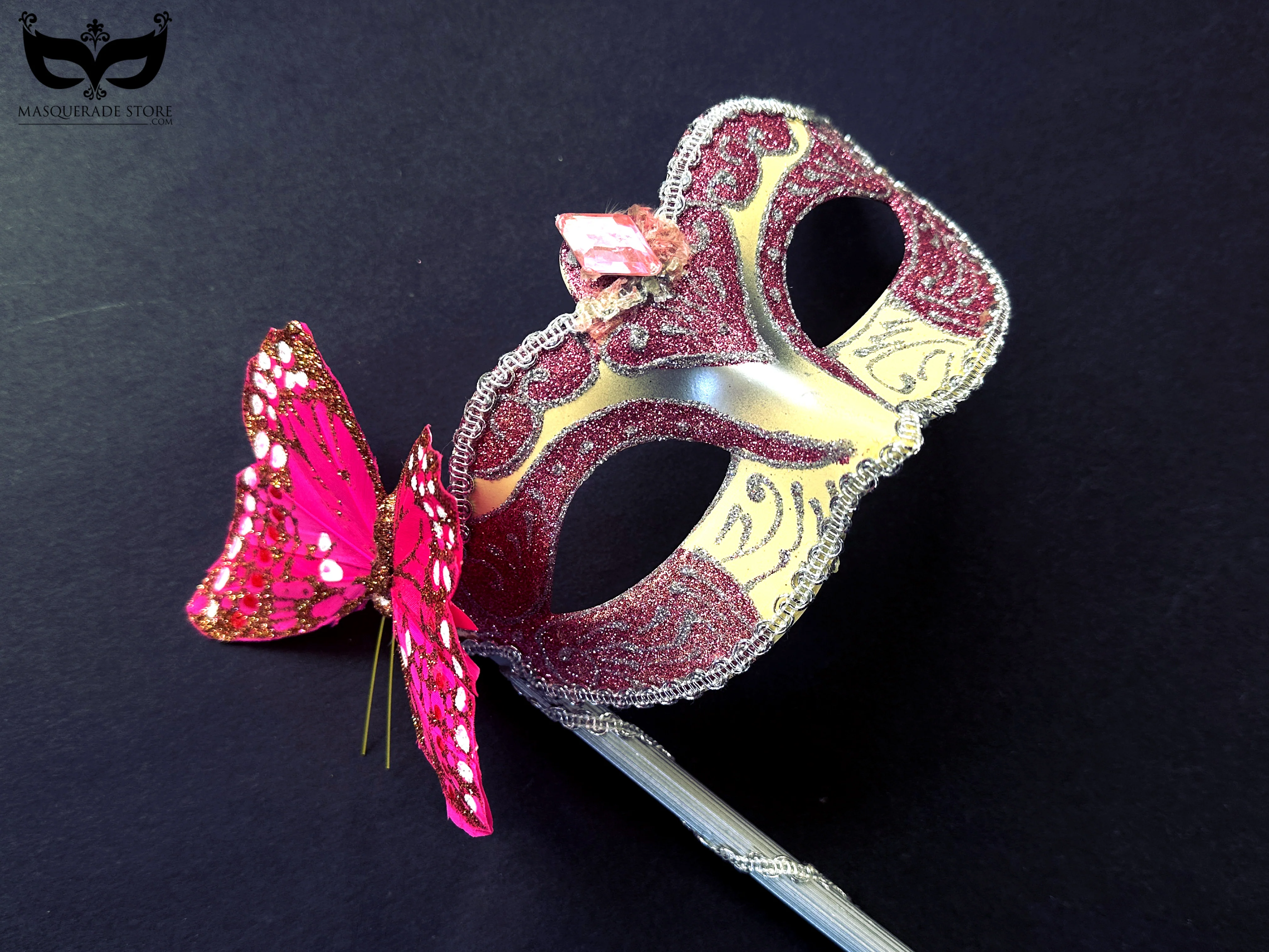 Butterfly Waltz Mask on Stick