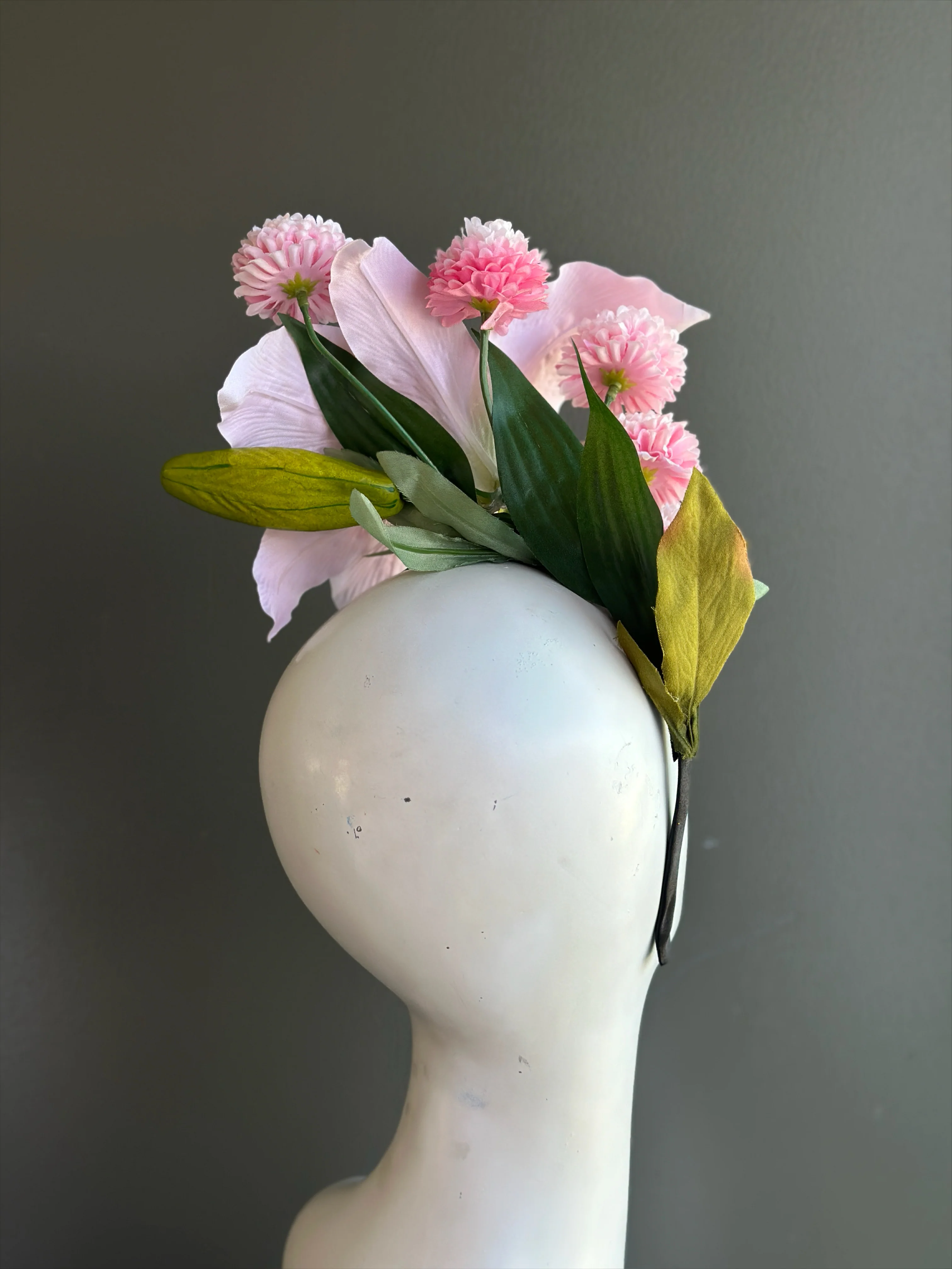Blush Lily Fascinator - Pink Floral Fascinator - Image 3