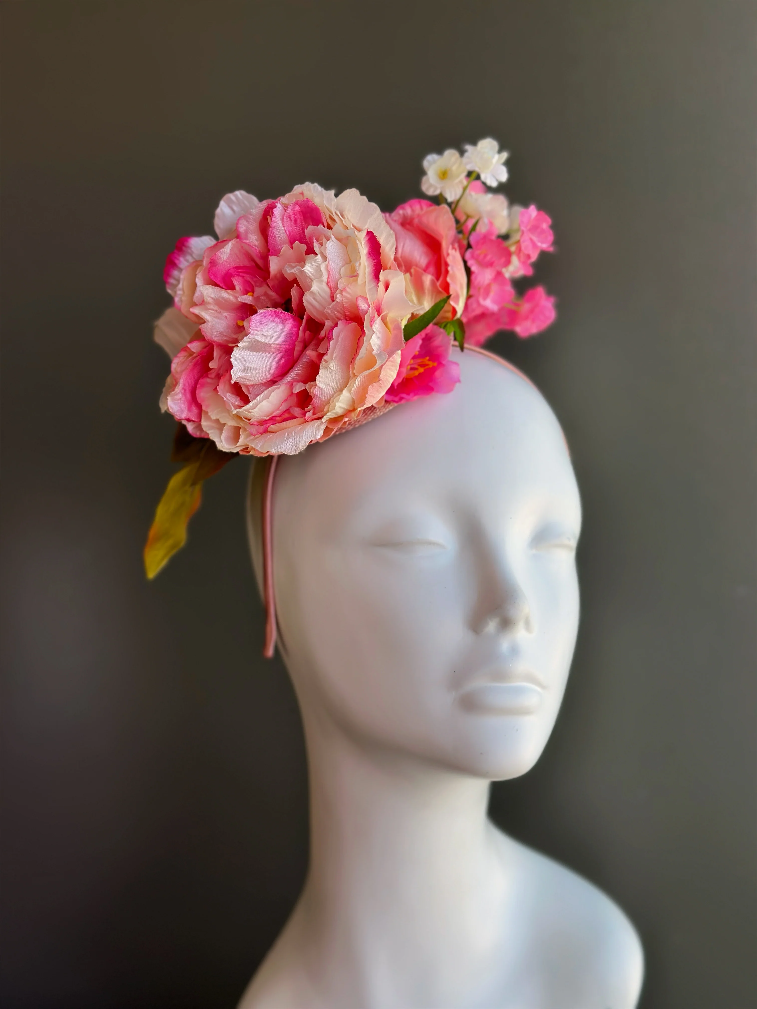 Pink Peony Fascinator