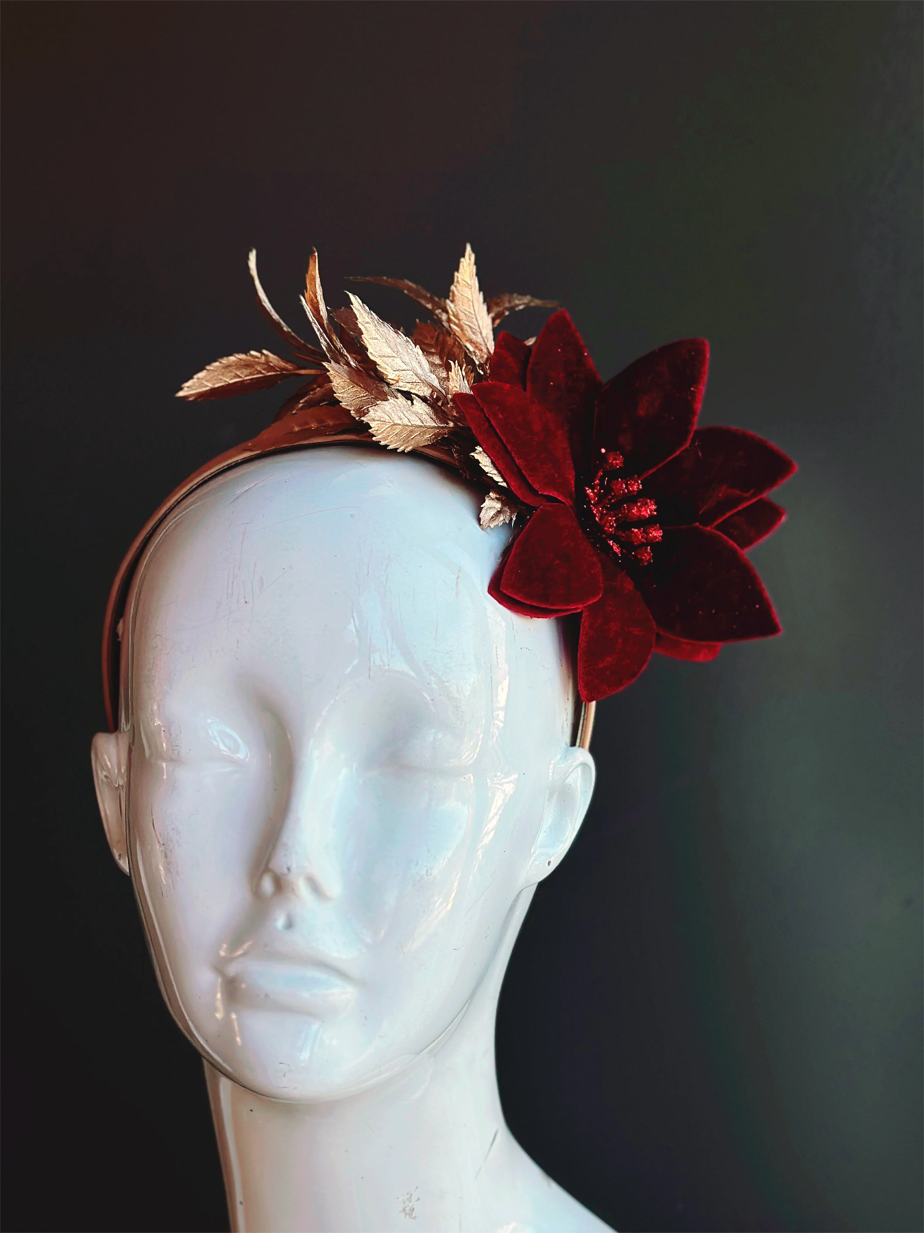 Poinsettia Christmas Headband - Image 3