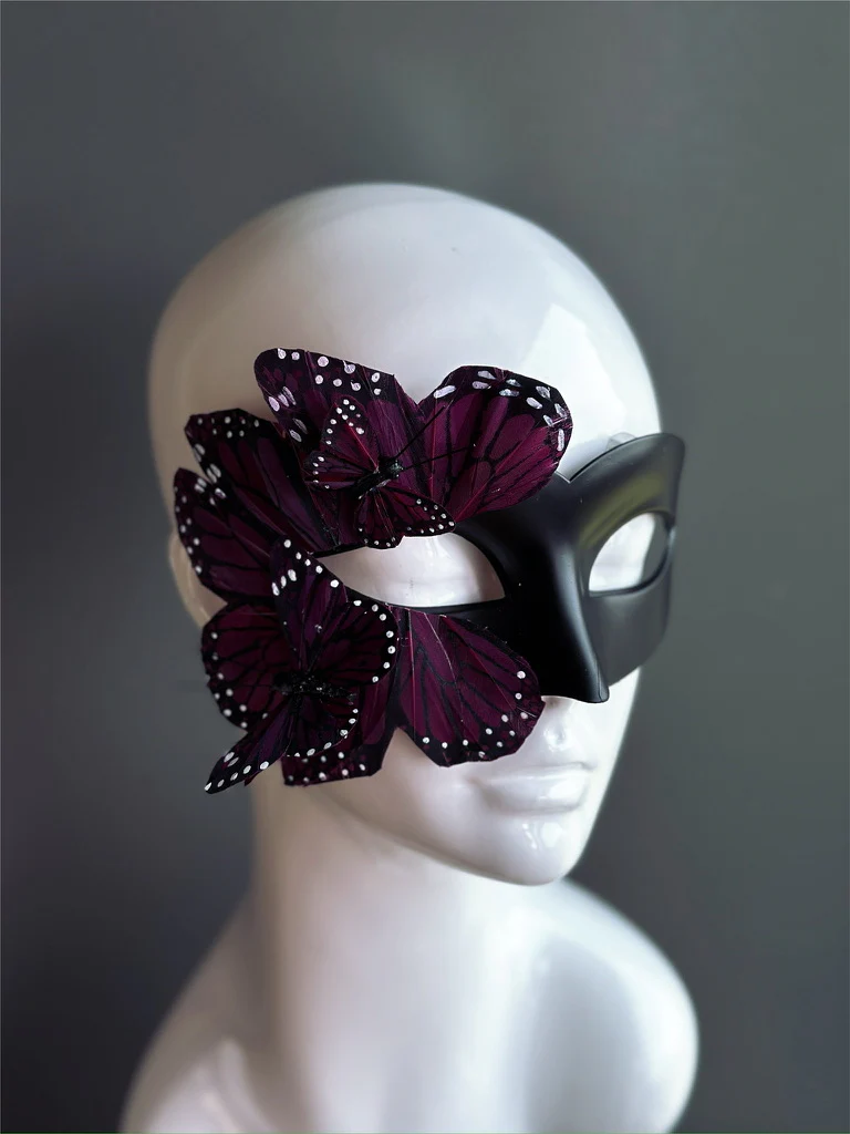 Butterfly Mask - Black and Purple - Image 2