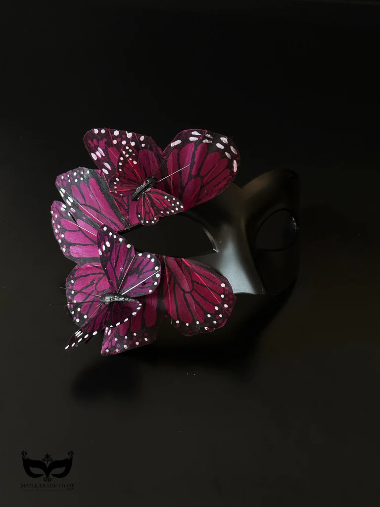 Butterfly Mask - Black and Purple - Image 3