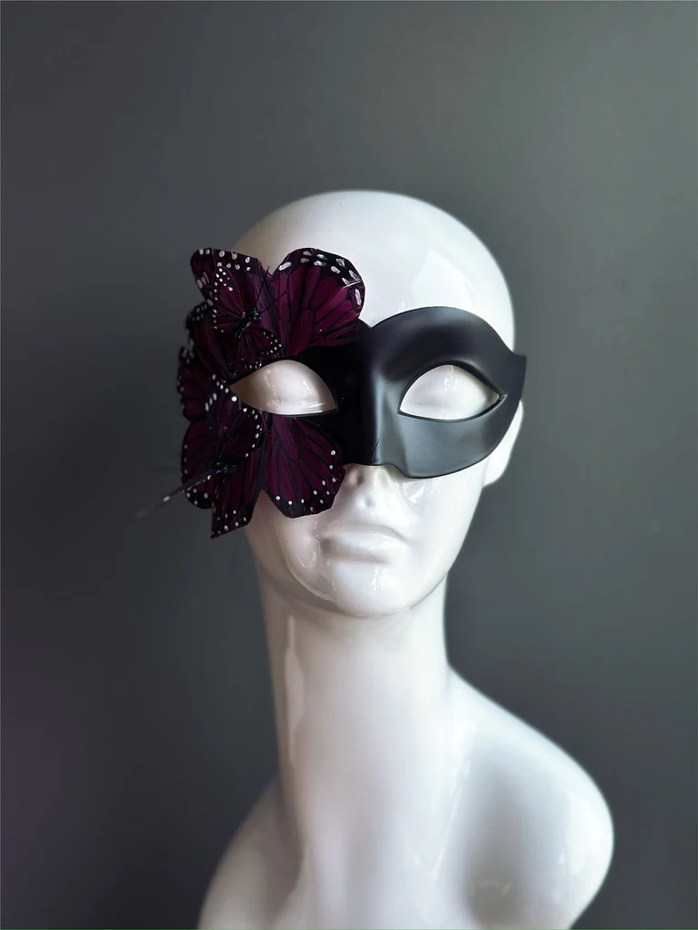 Butterfly Mask - Black and Purple - Image 6