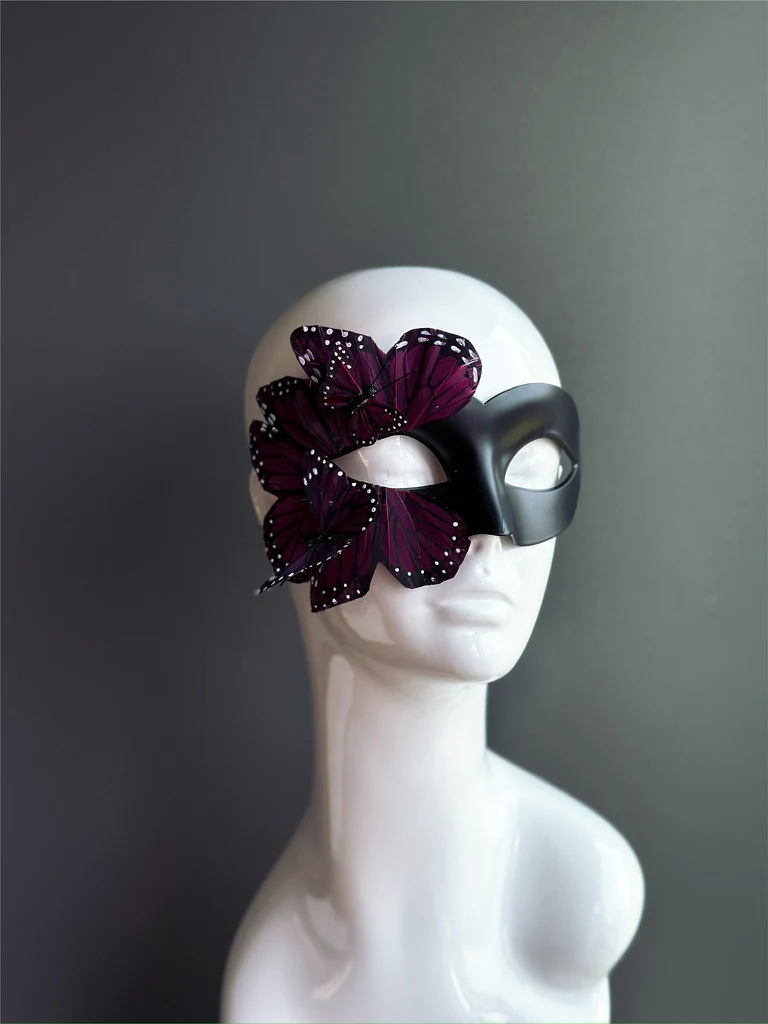 Butterfly Mask - Black and Purple - Image 7