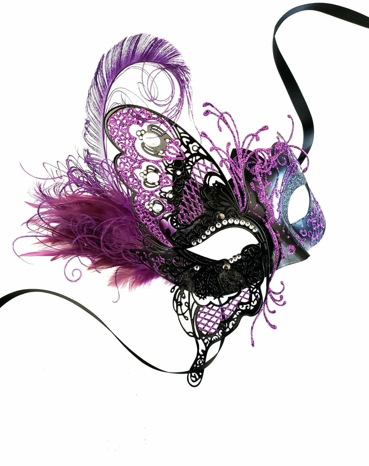 Purple Feather Mask