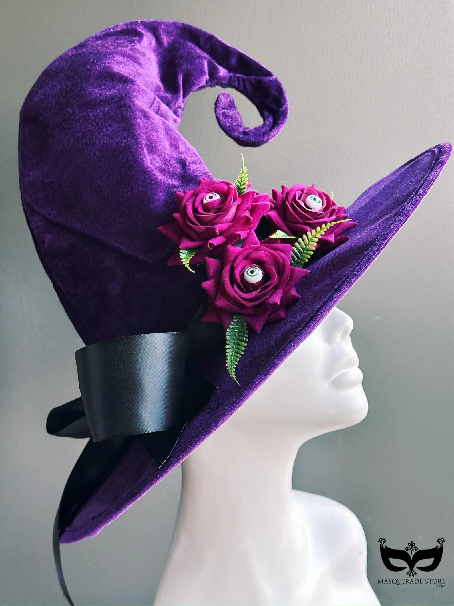 Rose Eye Witch Hat - Magenta/Purple - Image 2