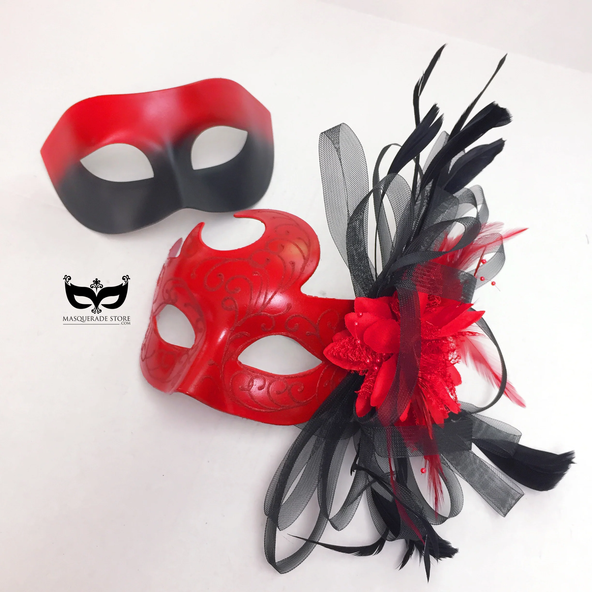Dark Flame Duo - Red & Black