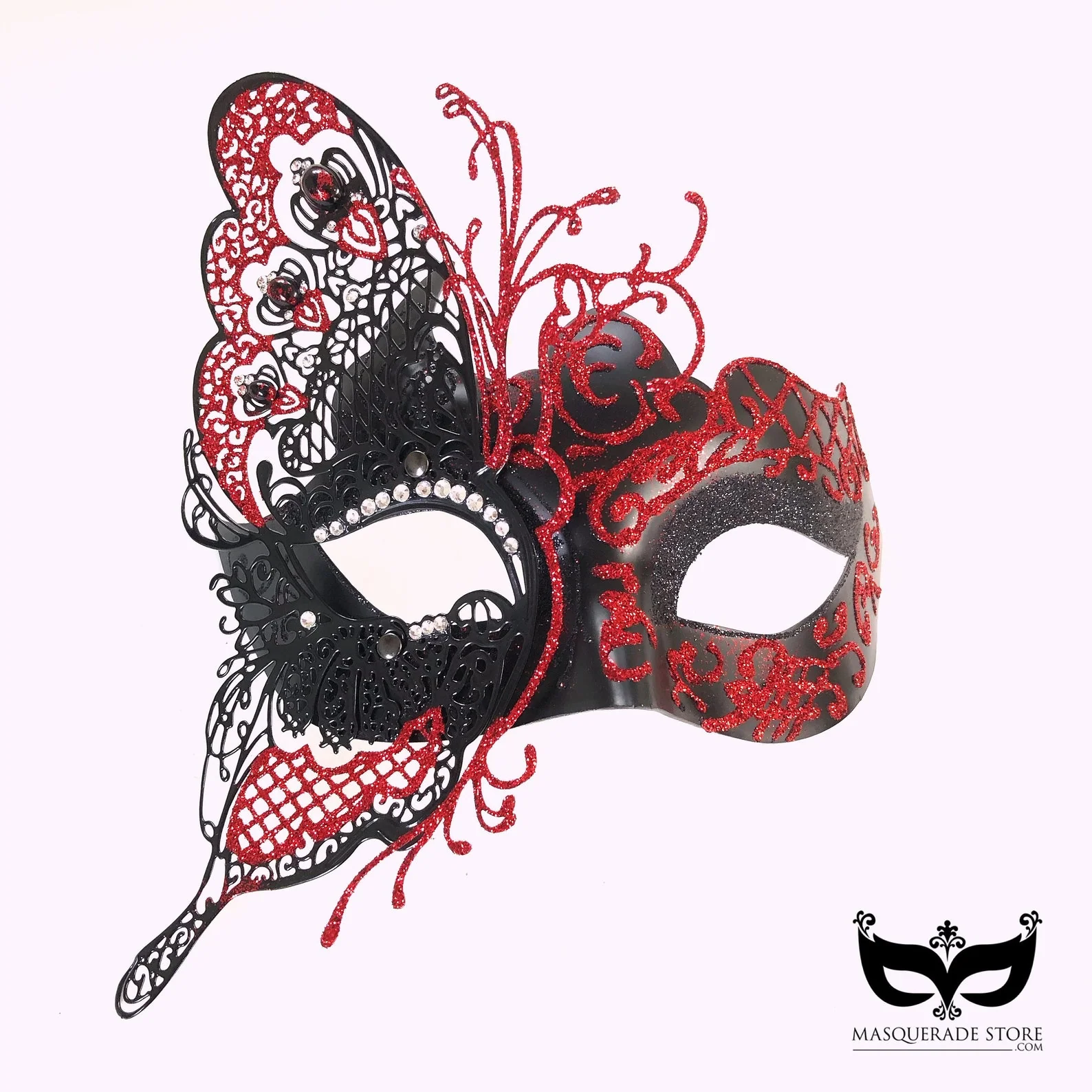 Noir Elegance - Red/Black Butterfly - Image 2