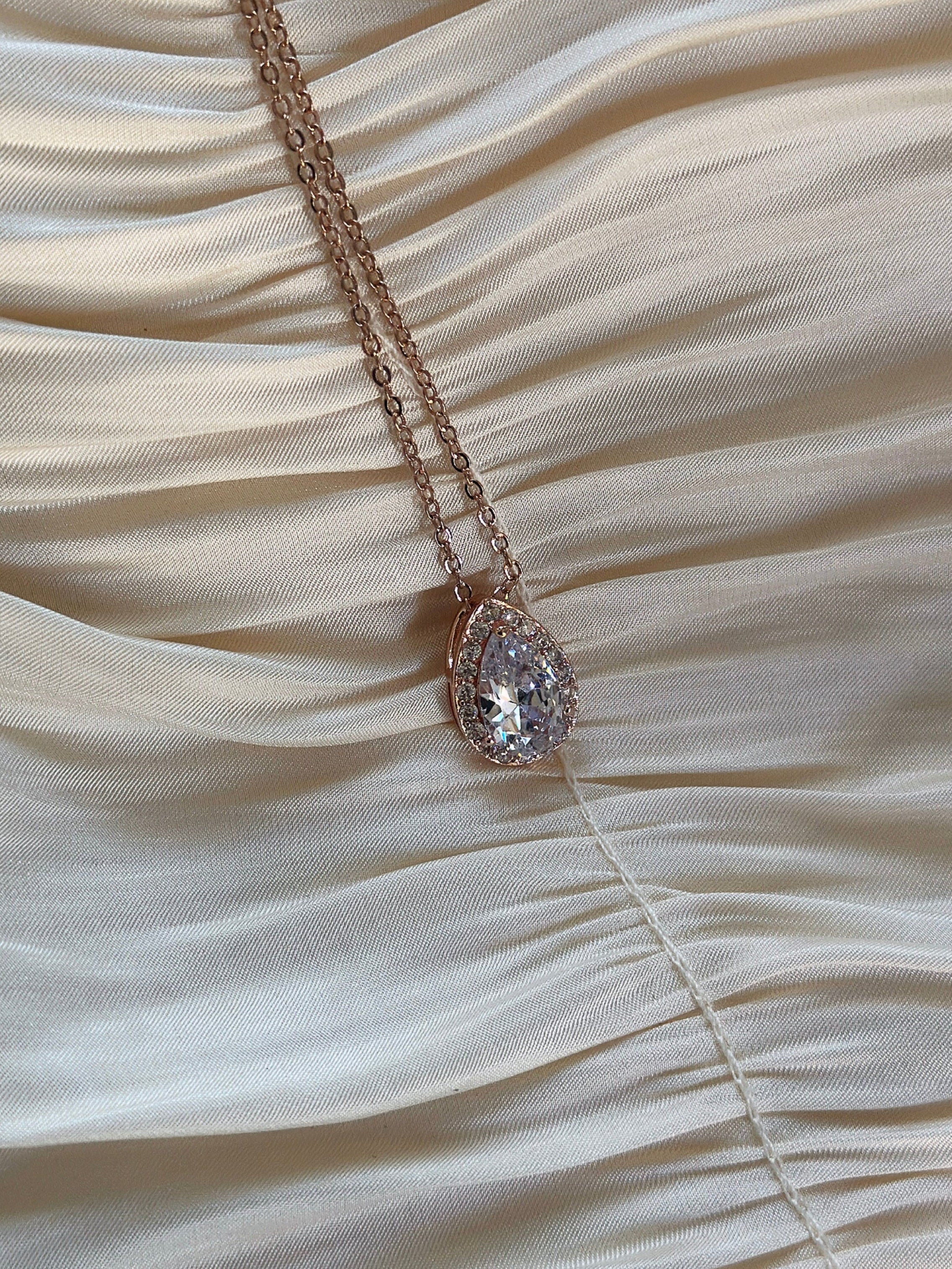 Teardrop - Necklace (Rose Gold) - Image 2