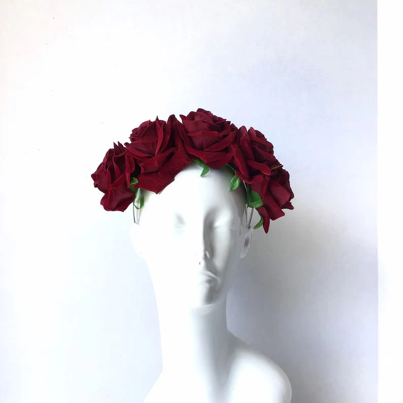 Rose Headband - Red - Image 5