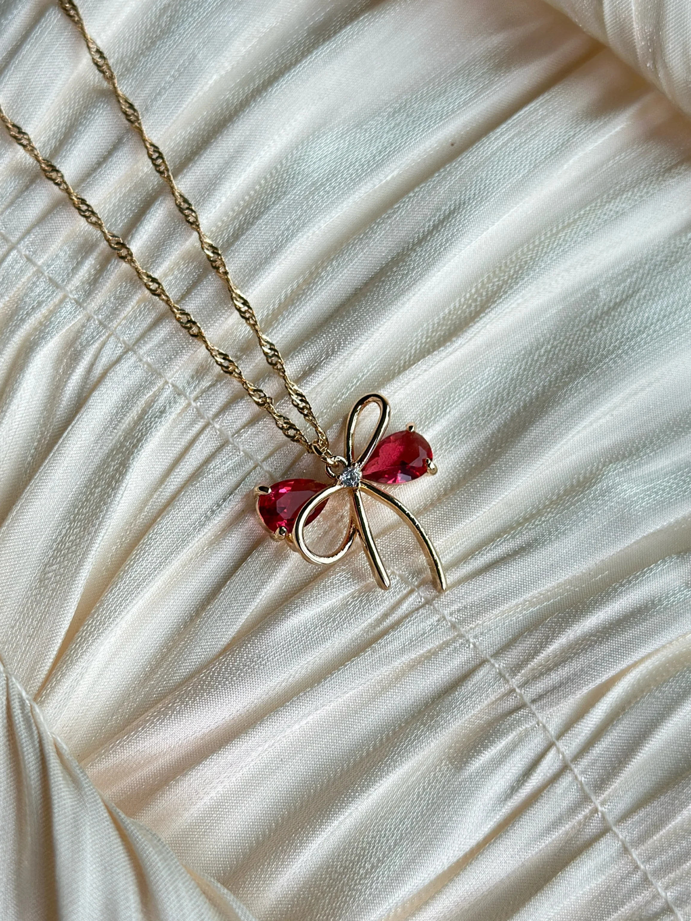 Roselle - Necklace (Ruby Red) - Image 2