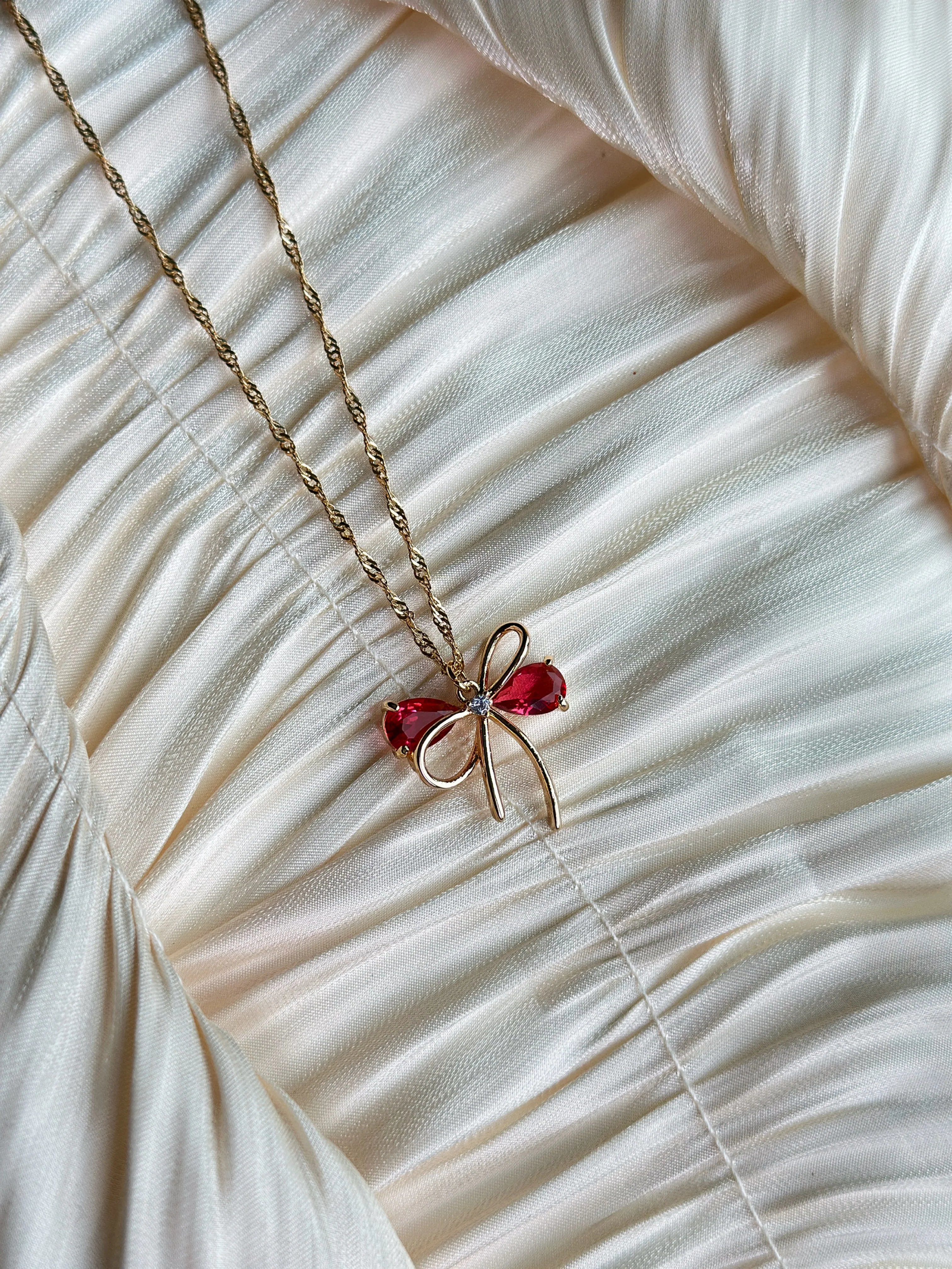 Roselle - Necklace (Ruby Red) - Image 3