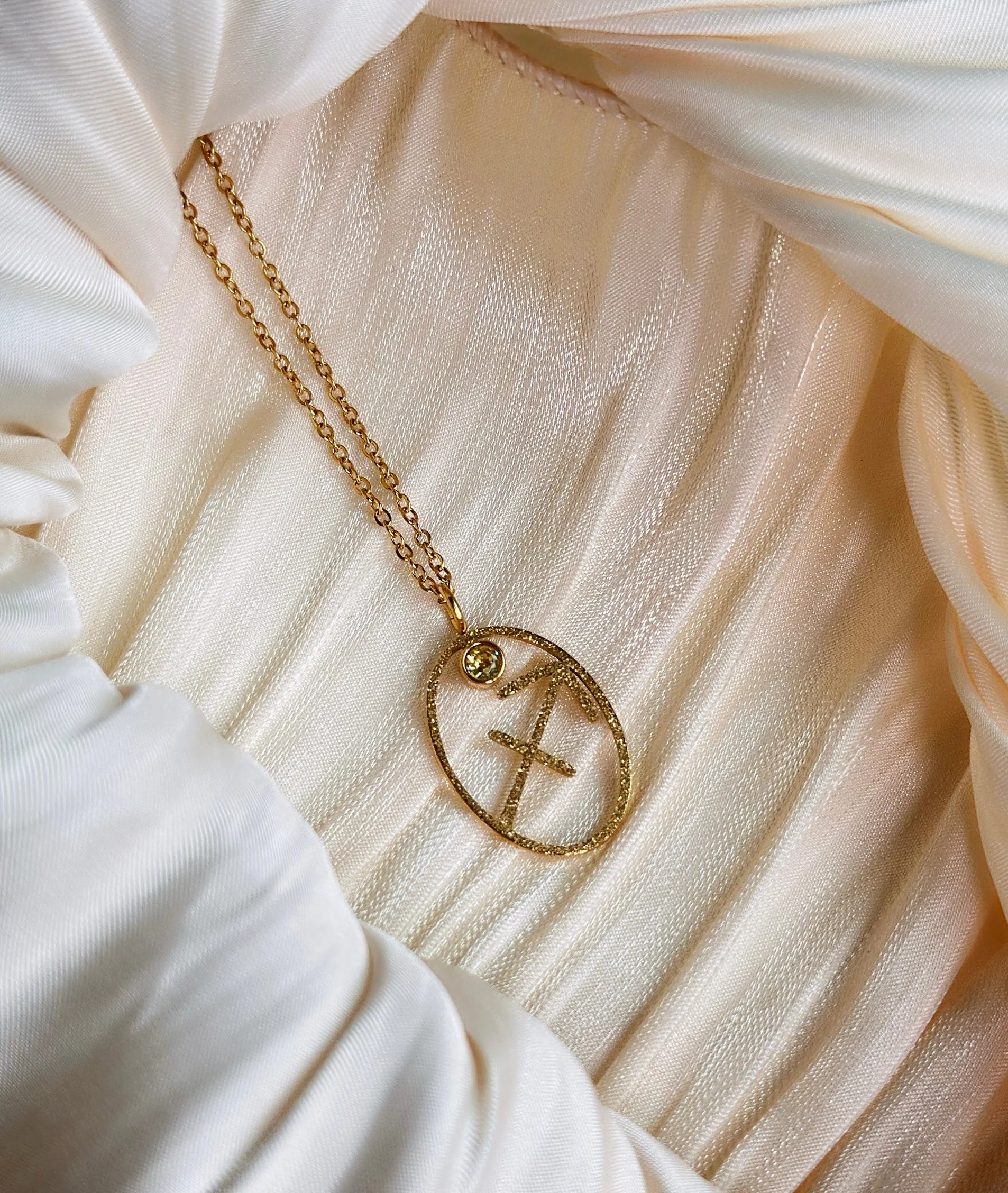 Sagittarius - Zodiac Necklace (Gold) - Image 2