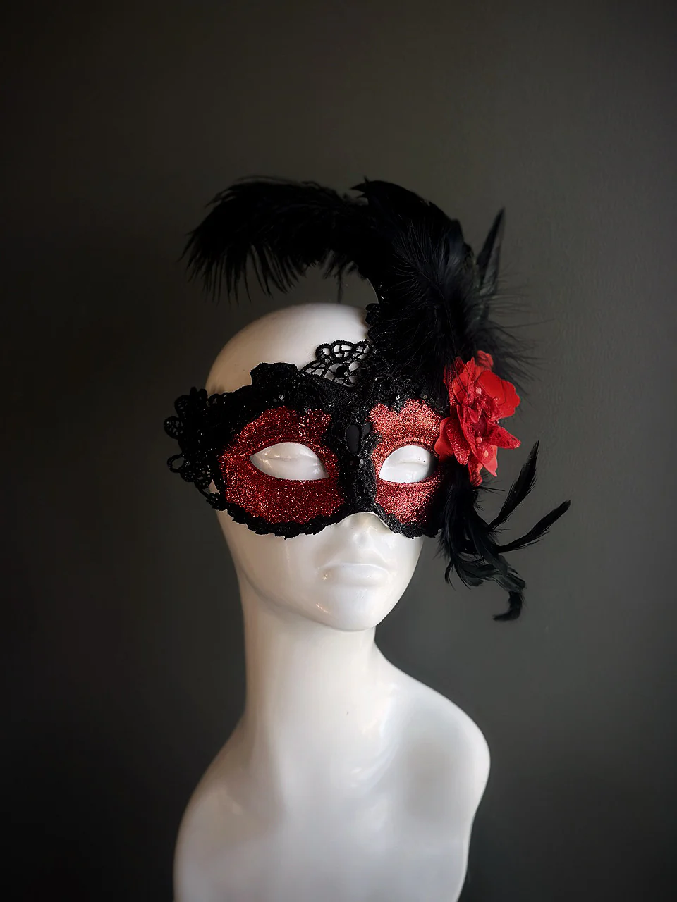Moon Goddess Mask - Scarlet Feather - Image 2