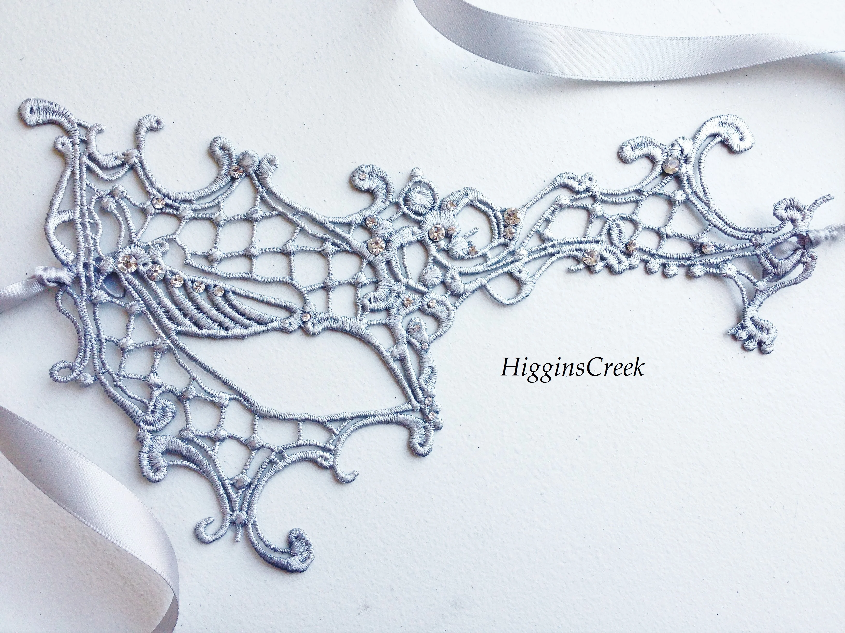 Phantom Lace Mask - Silver - Image 2