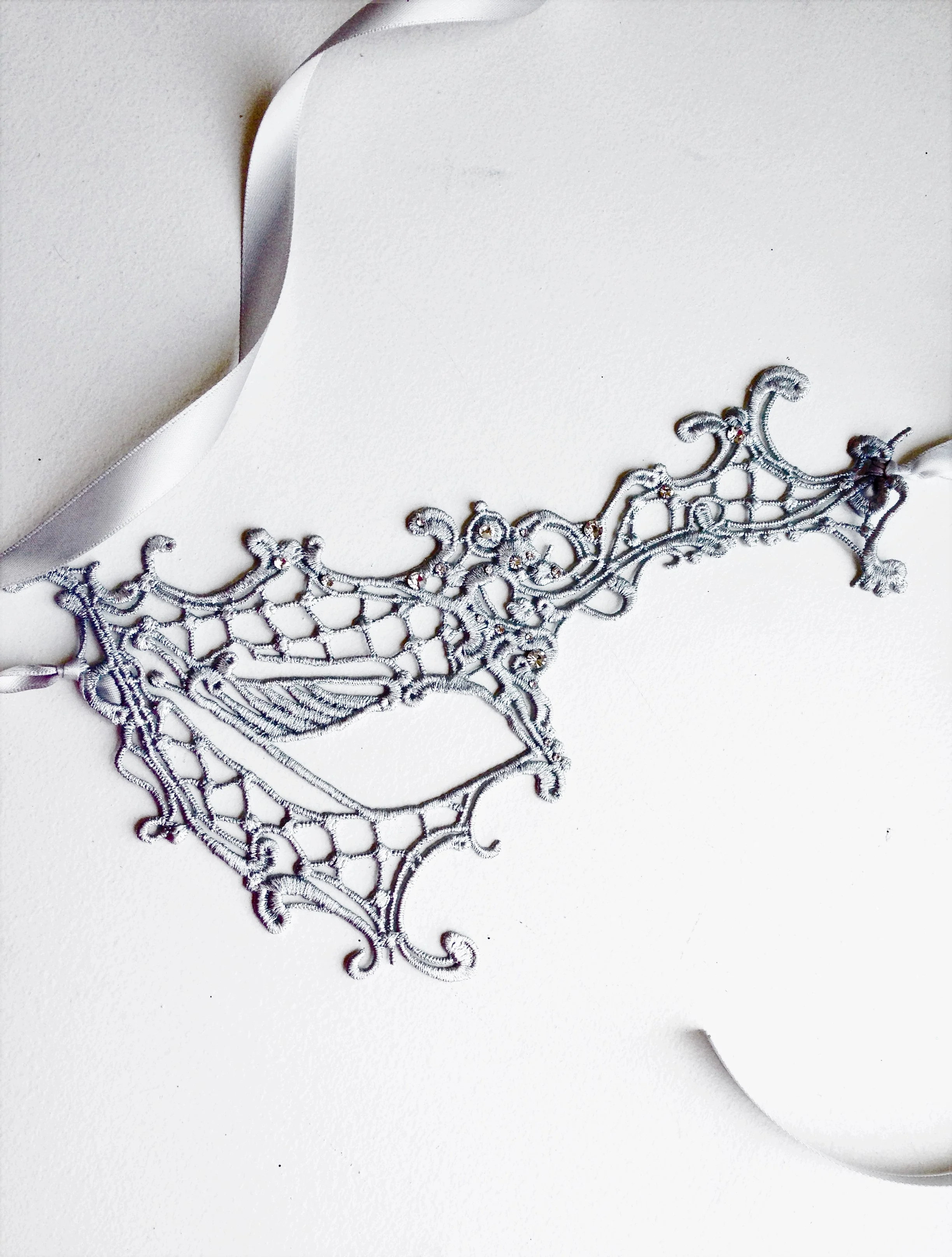 Phantom Lace Mask - Silver - Image 7