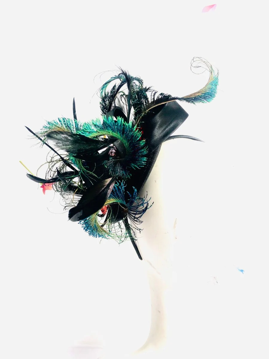 Small Peacock Fascinator - Image 3