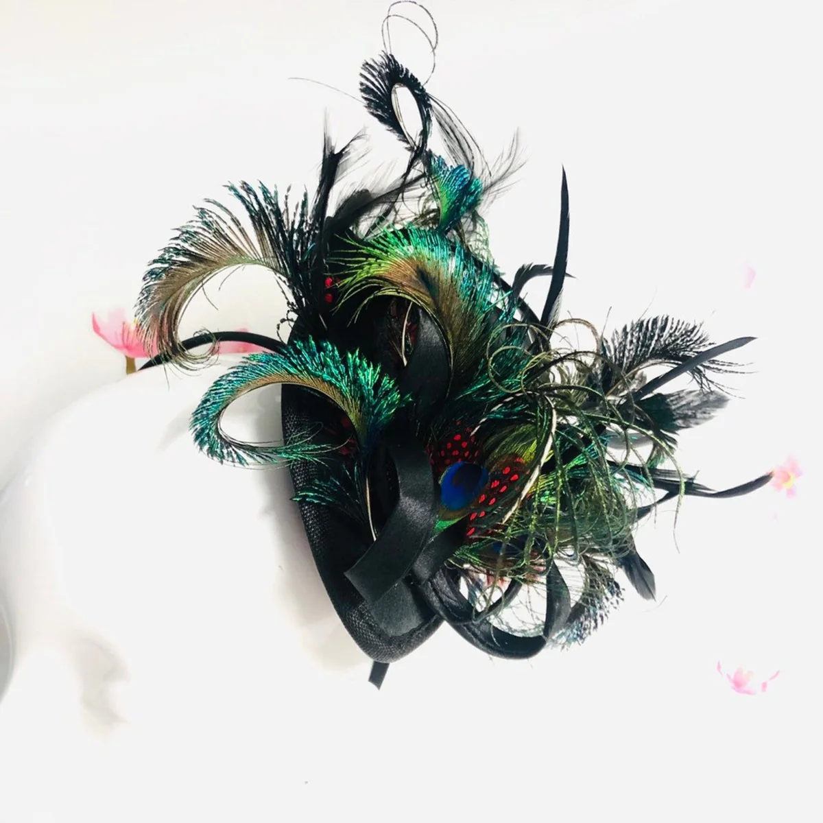 Small Peacock Fascinator - Image 4
