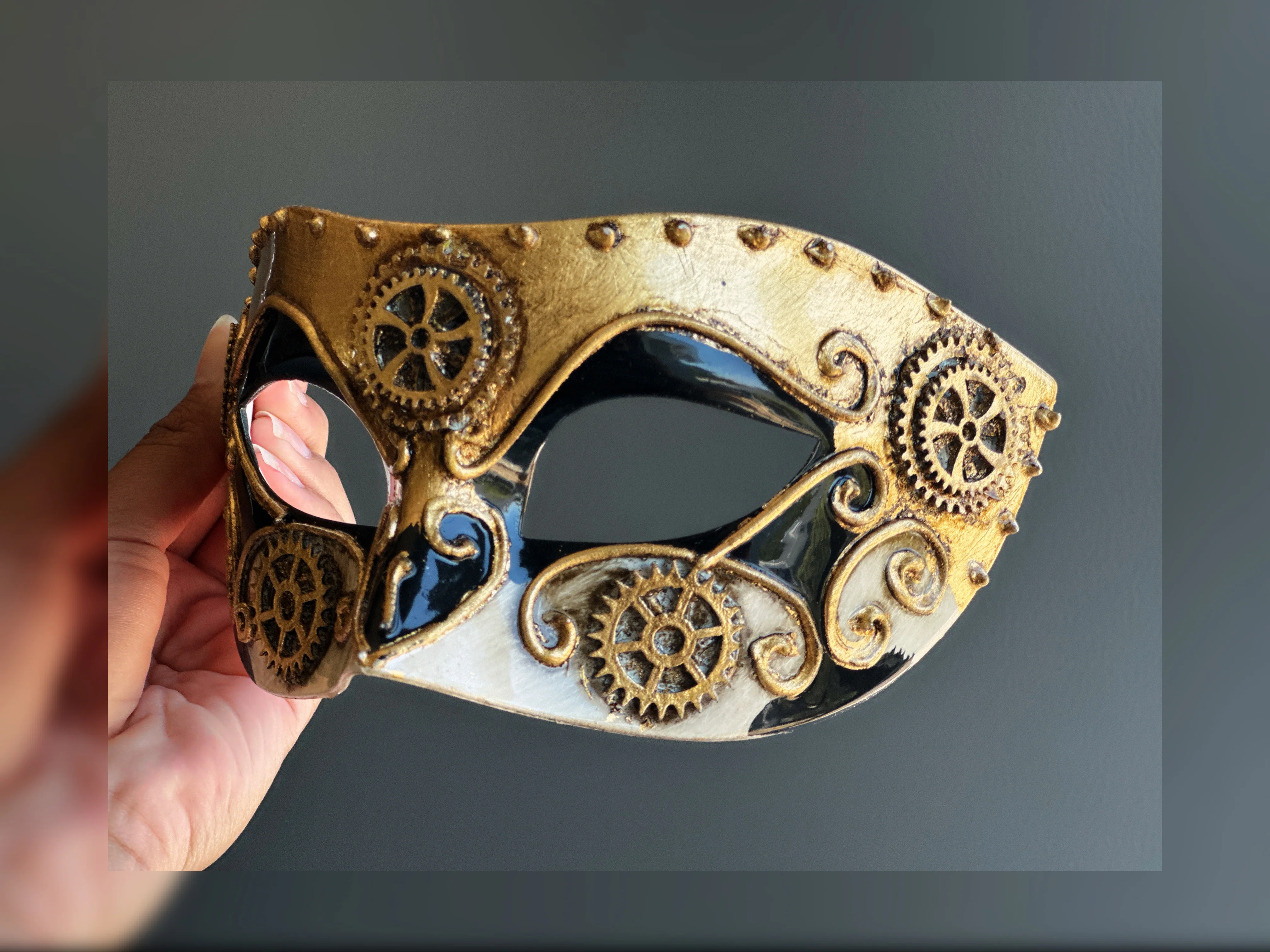 Men's Gears Steampunk Mask - Image 2