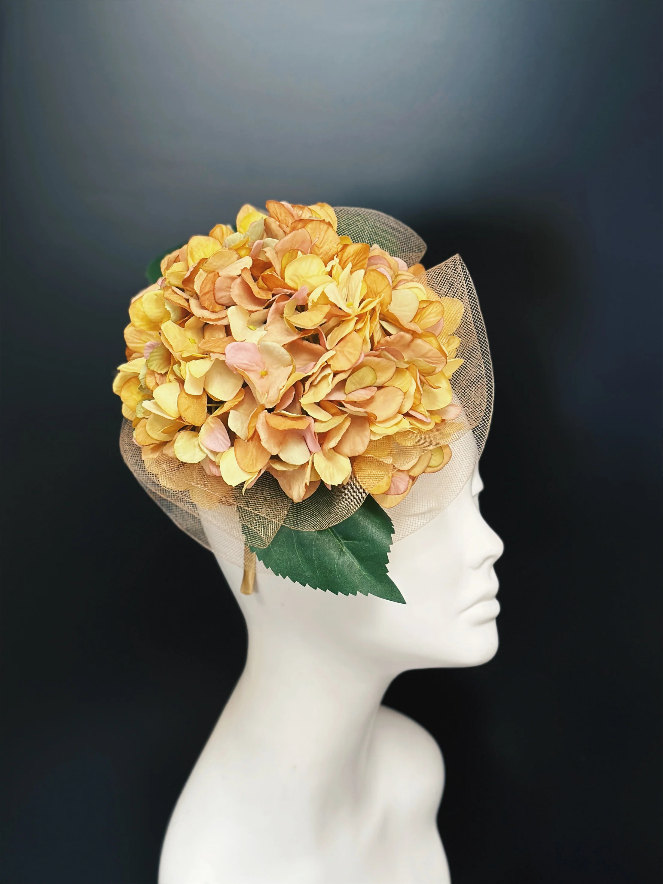 Sundown Bloom Fascinator - Yellow - Image 2