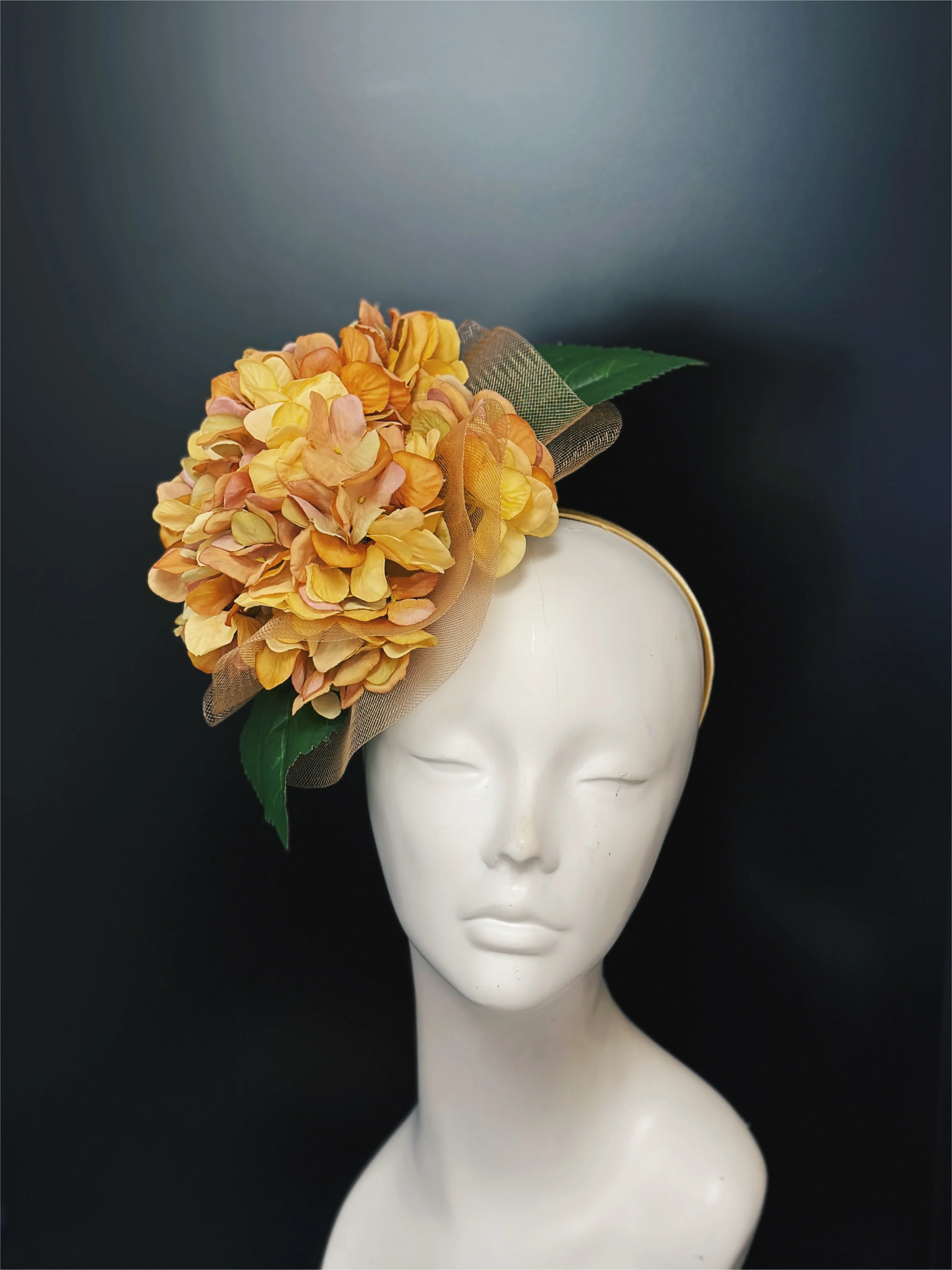 Sundown Bloom Fascinator - Yellow - Image 3
