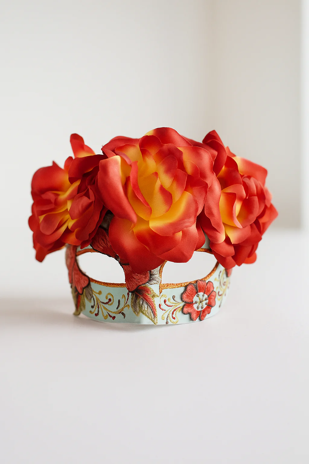Sunfire Bloom – Floral Skull Mask