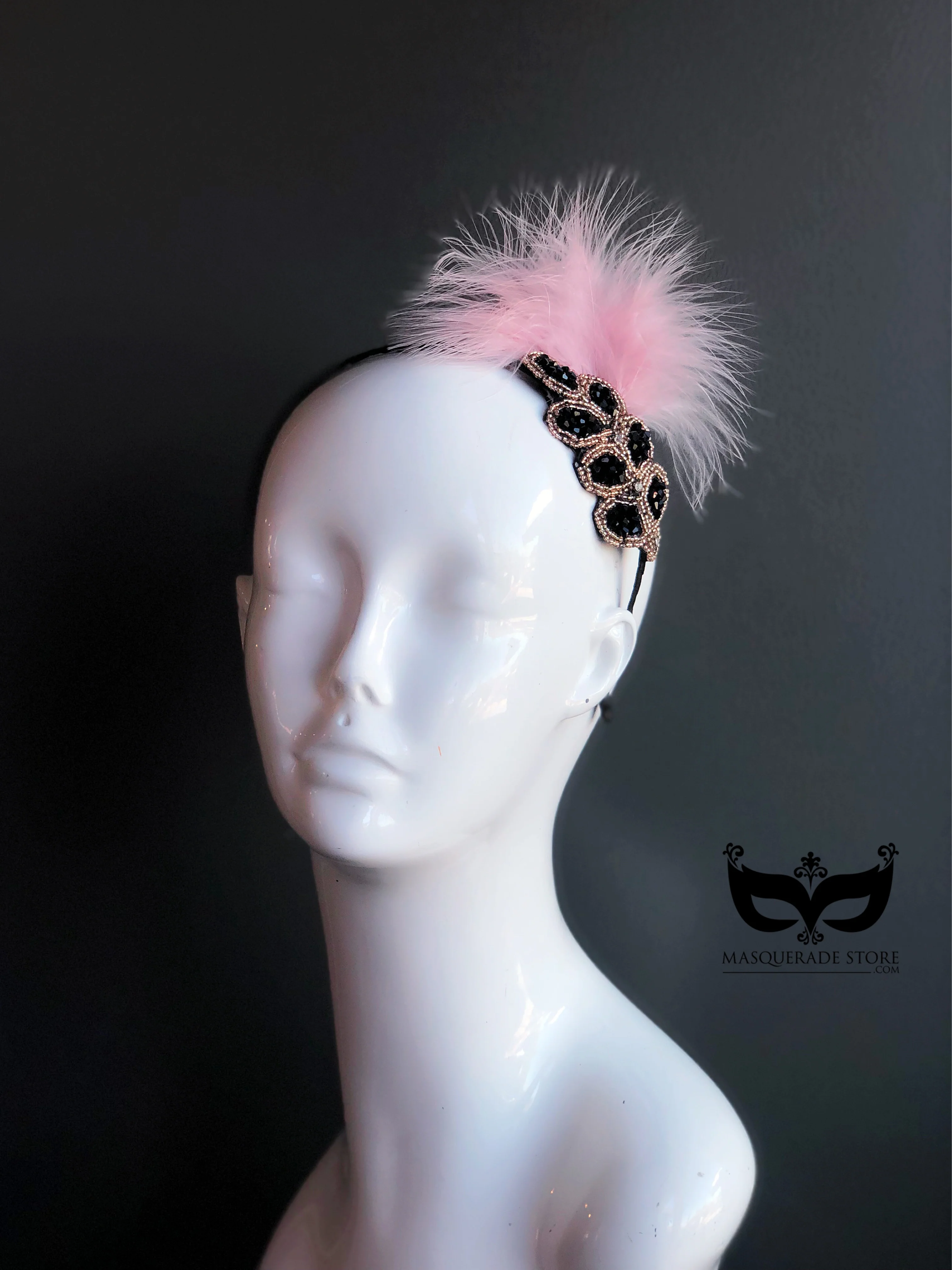 Tea Party Fascinator - Pink Feather - Image 2