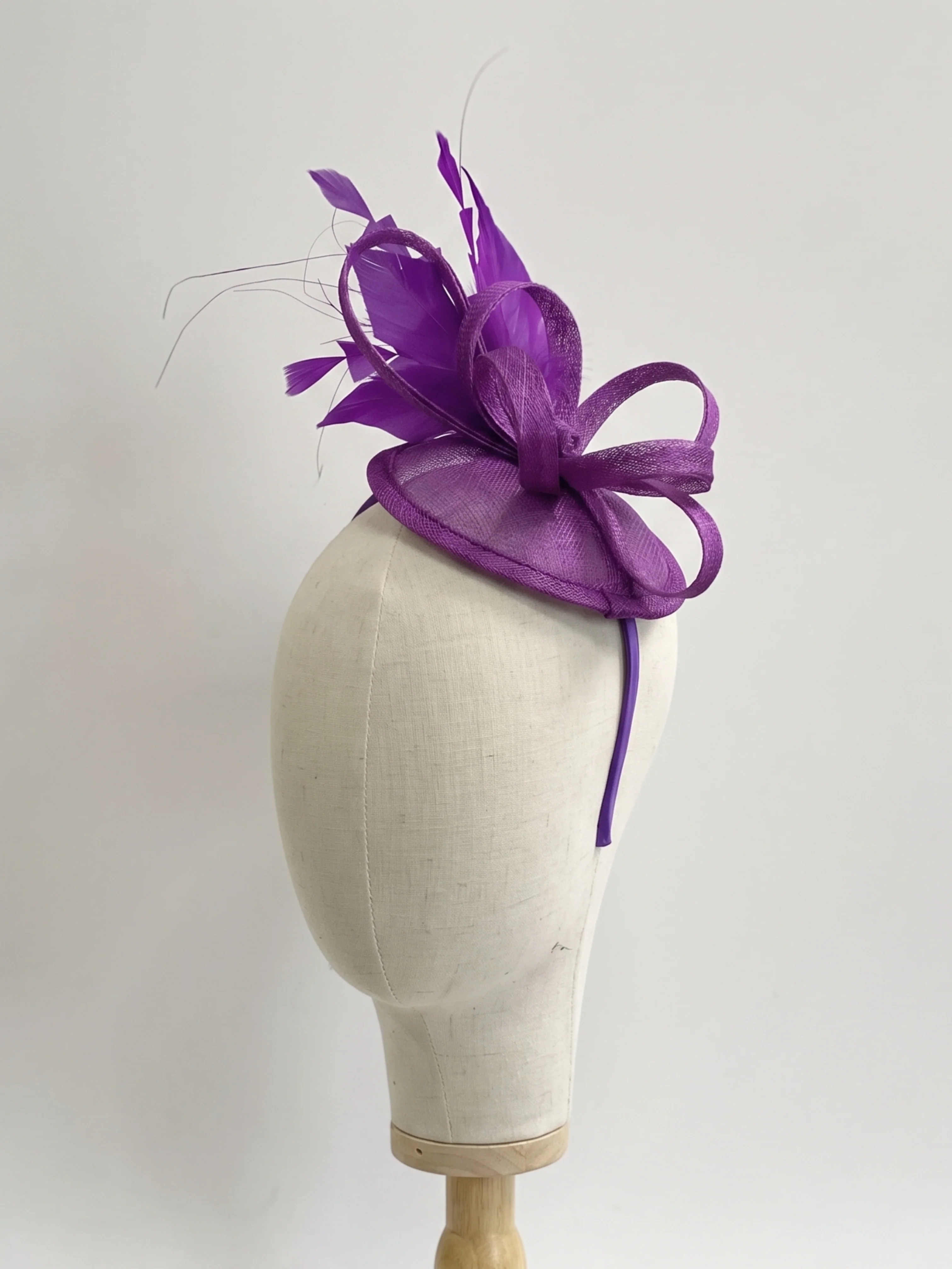 Tea Party Fascinator Hat - Purple
