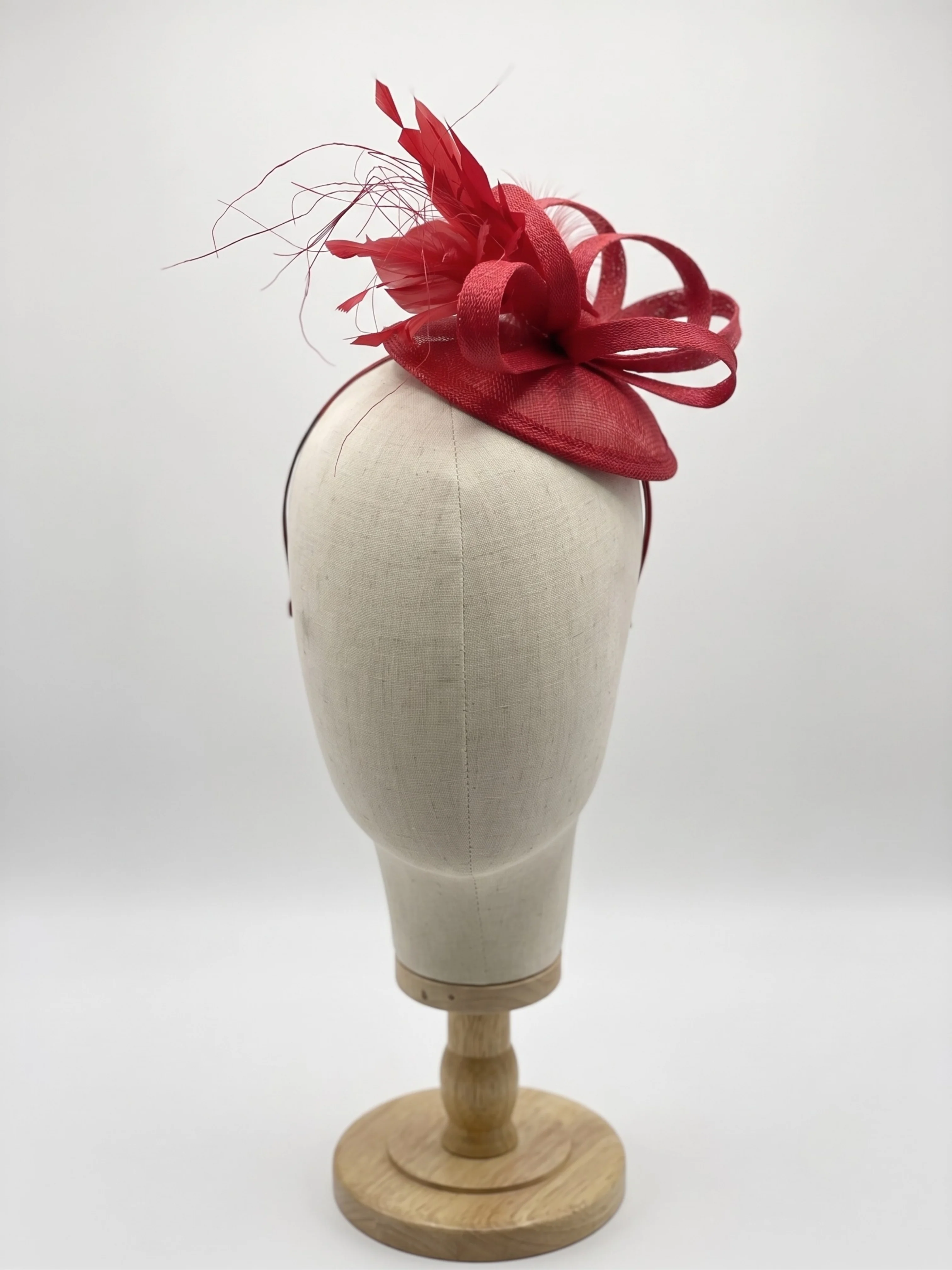 Tea Party Fascinator - Red - Image 3