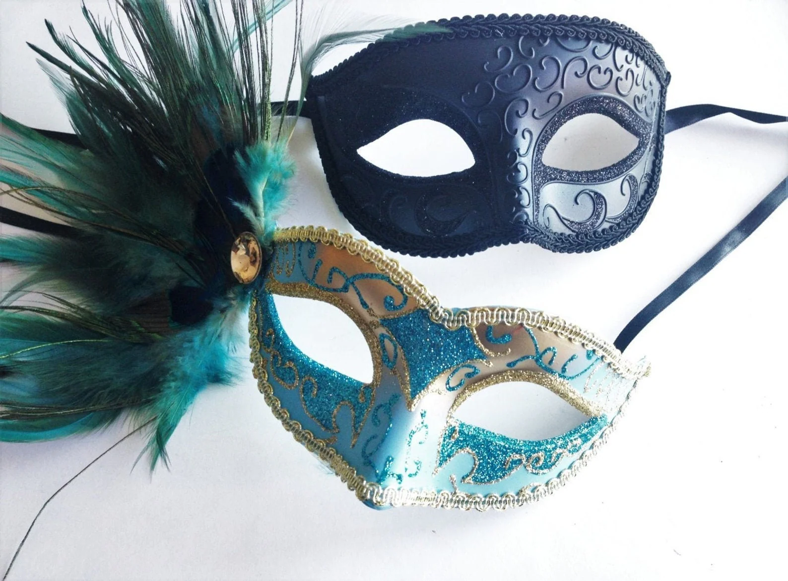 Noir Elegance Pair - Turquoise