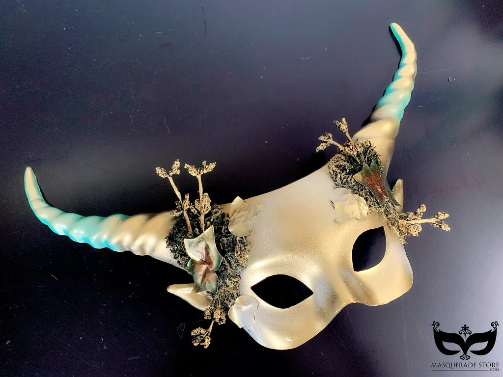 Horned Mask Mask - Gold Green - Image 2