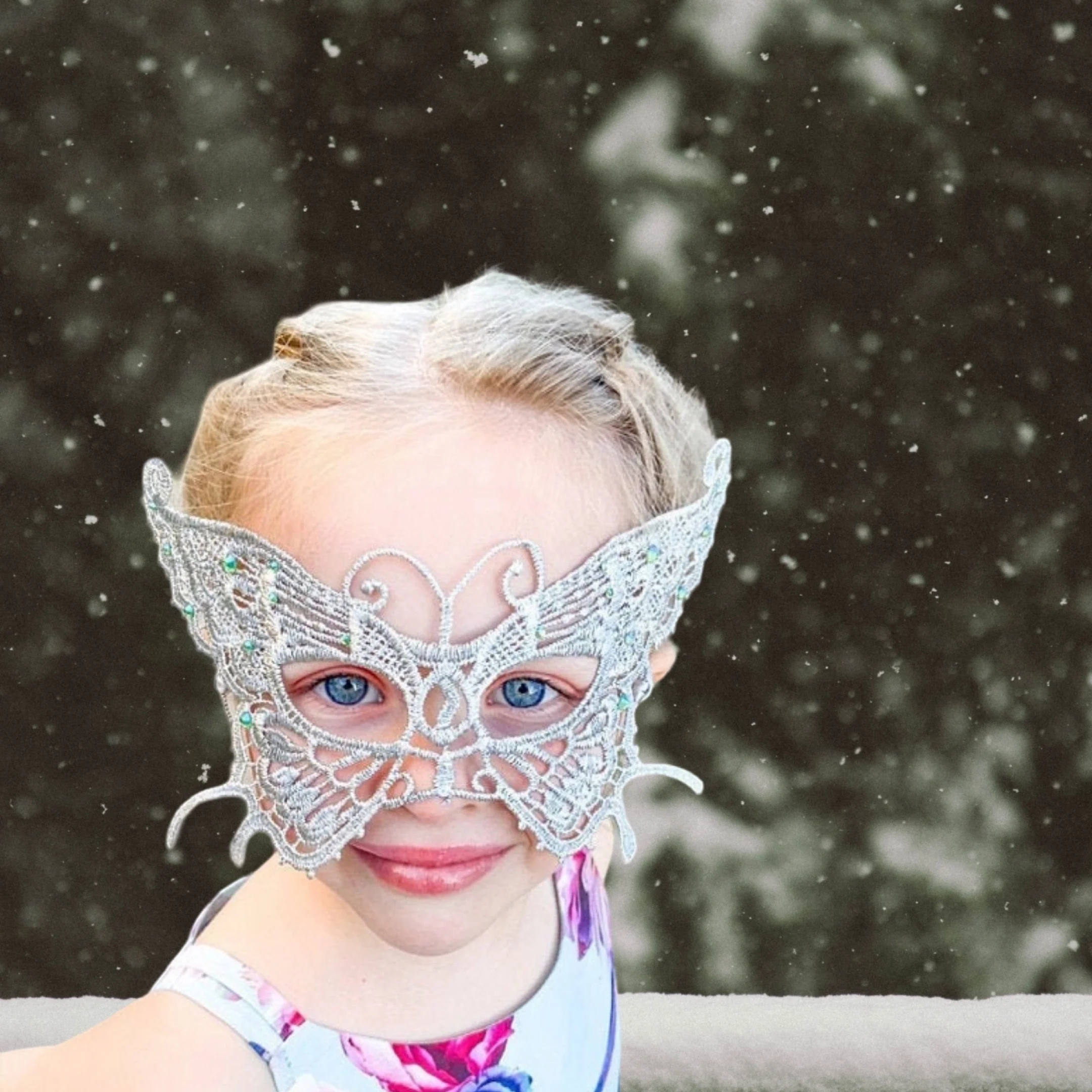 Silver Butterfly Mask - Ages 3+ - Image 4