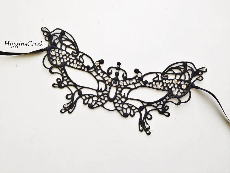 Valentina Lace Mask - Black - Image 2