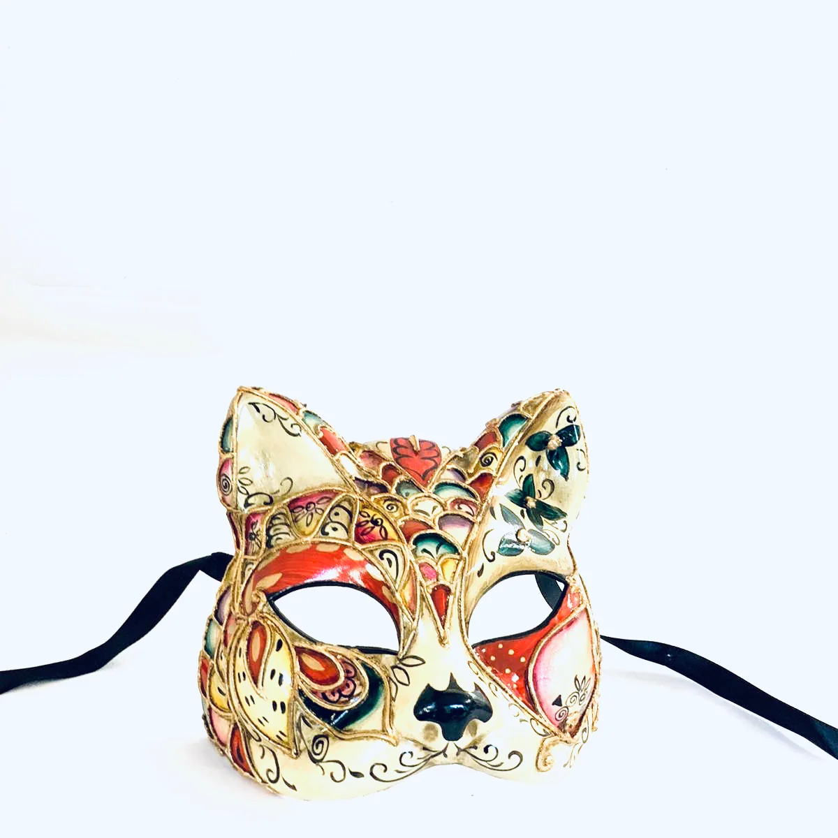 Ornate Venetian Gatto Mask - Image 3