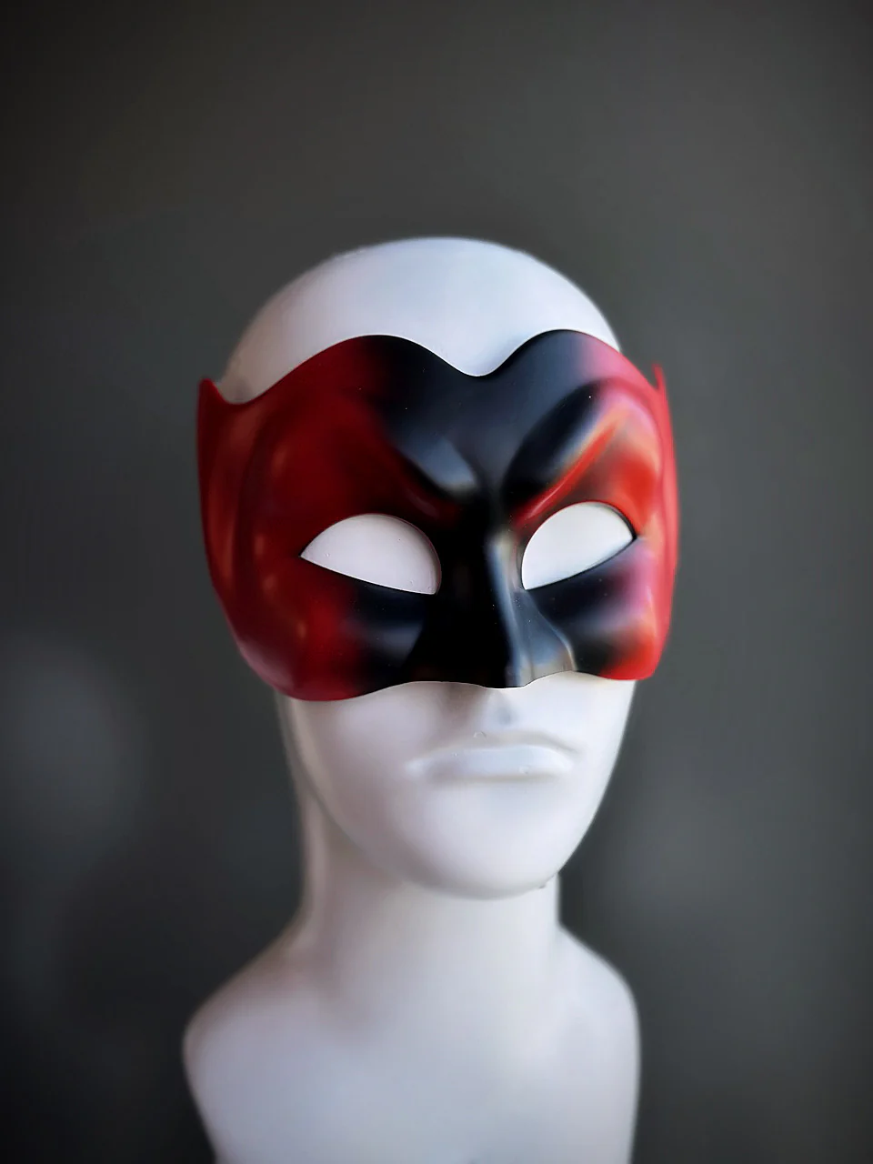 Venetian Devil Mask in Black & Red