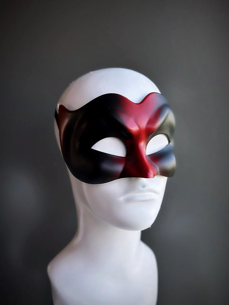Venetian Devil Mask in Black & Red - Image 2