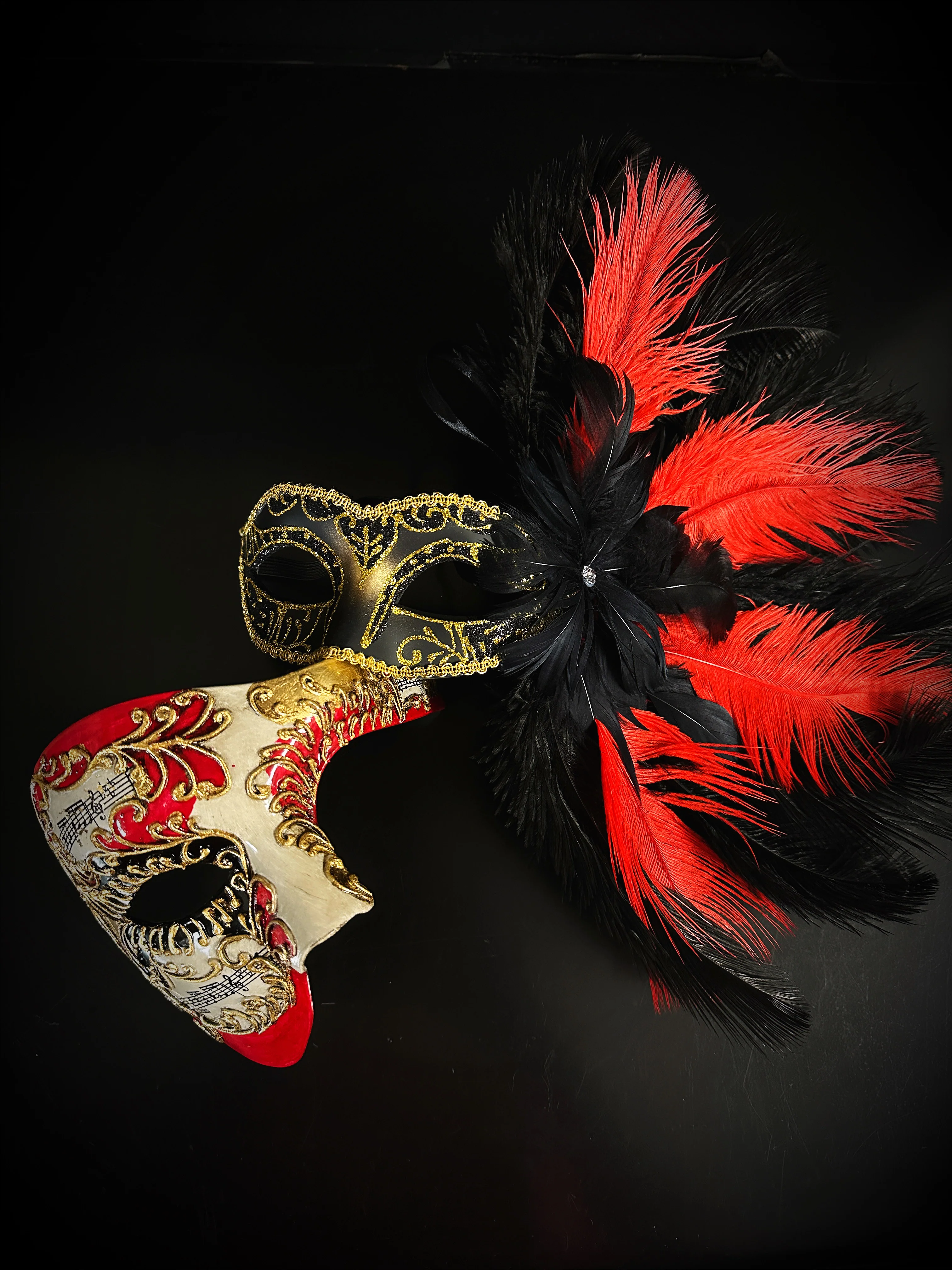 Baroque Flame – Red Gold & Black
