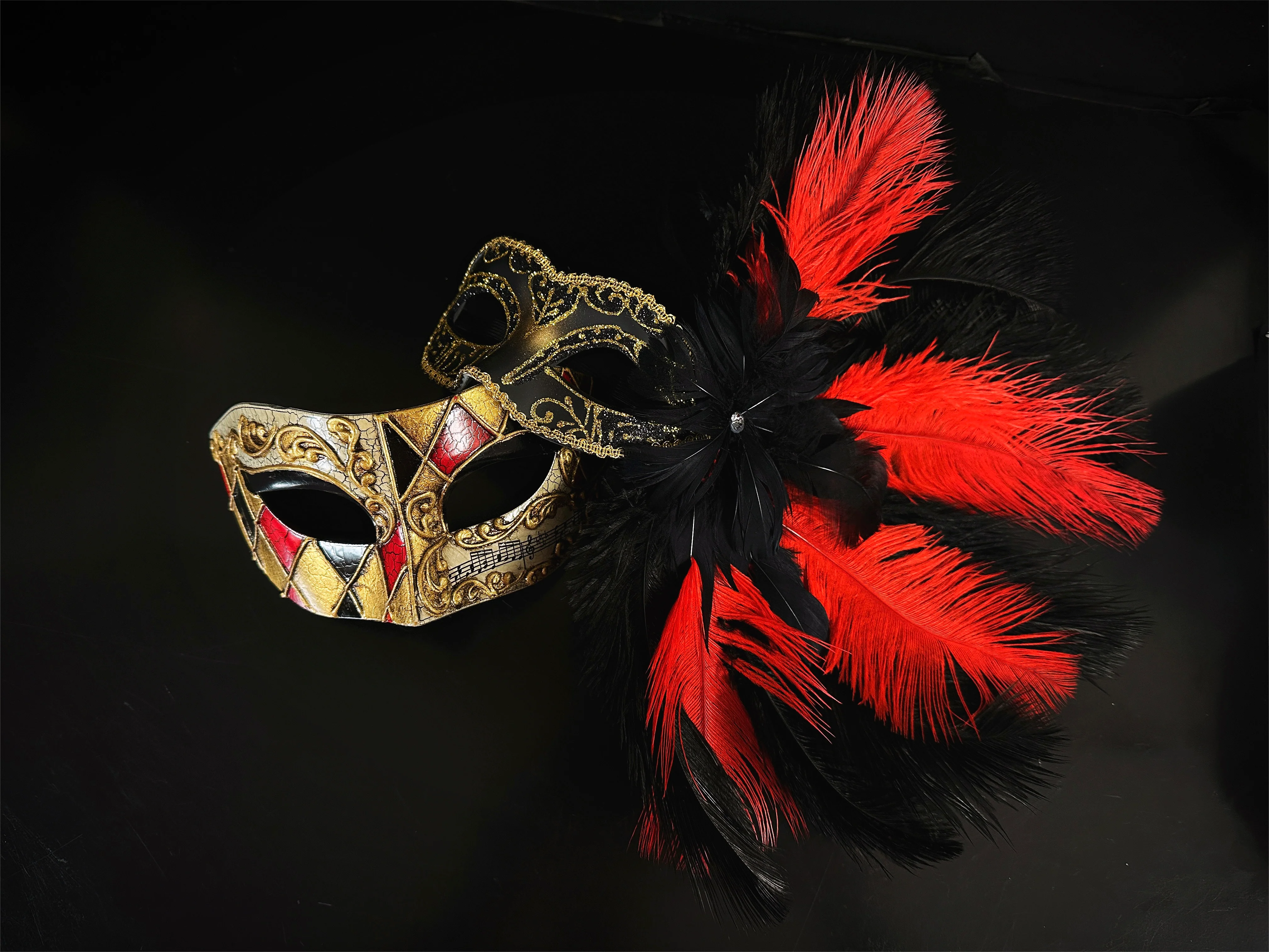 Crimson Sonata – Red Gold & Black - Image 2
