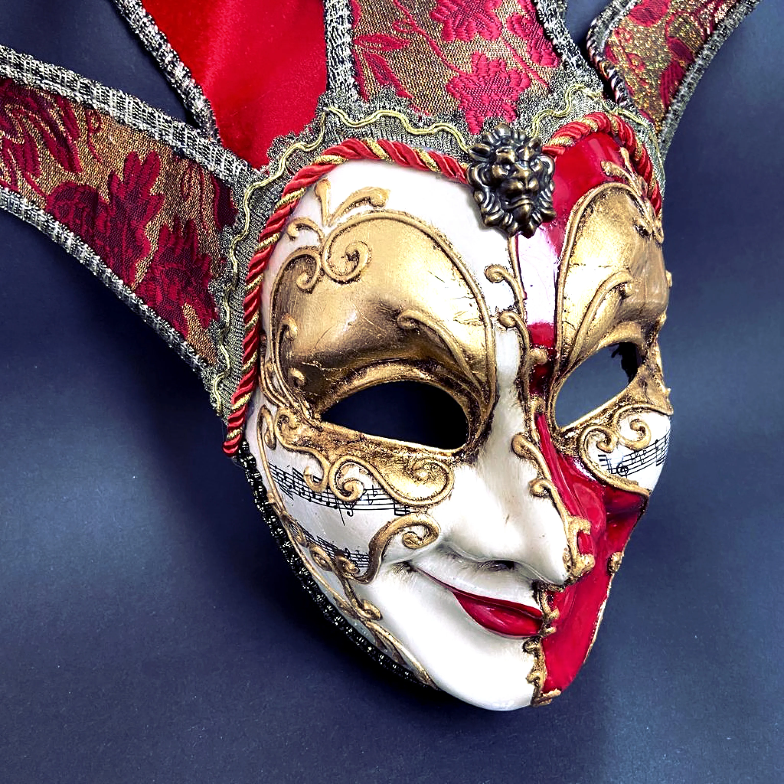 Jester Mask - Red and Gold - Image 4