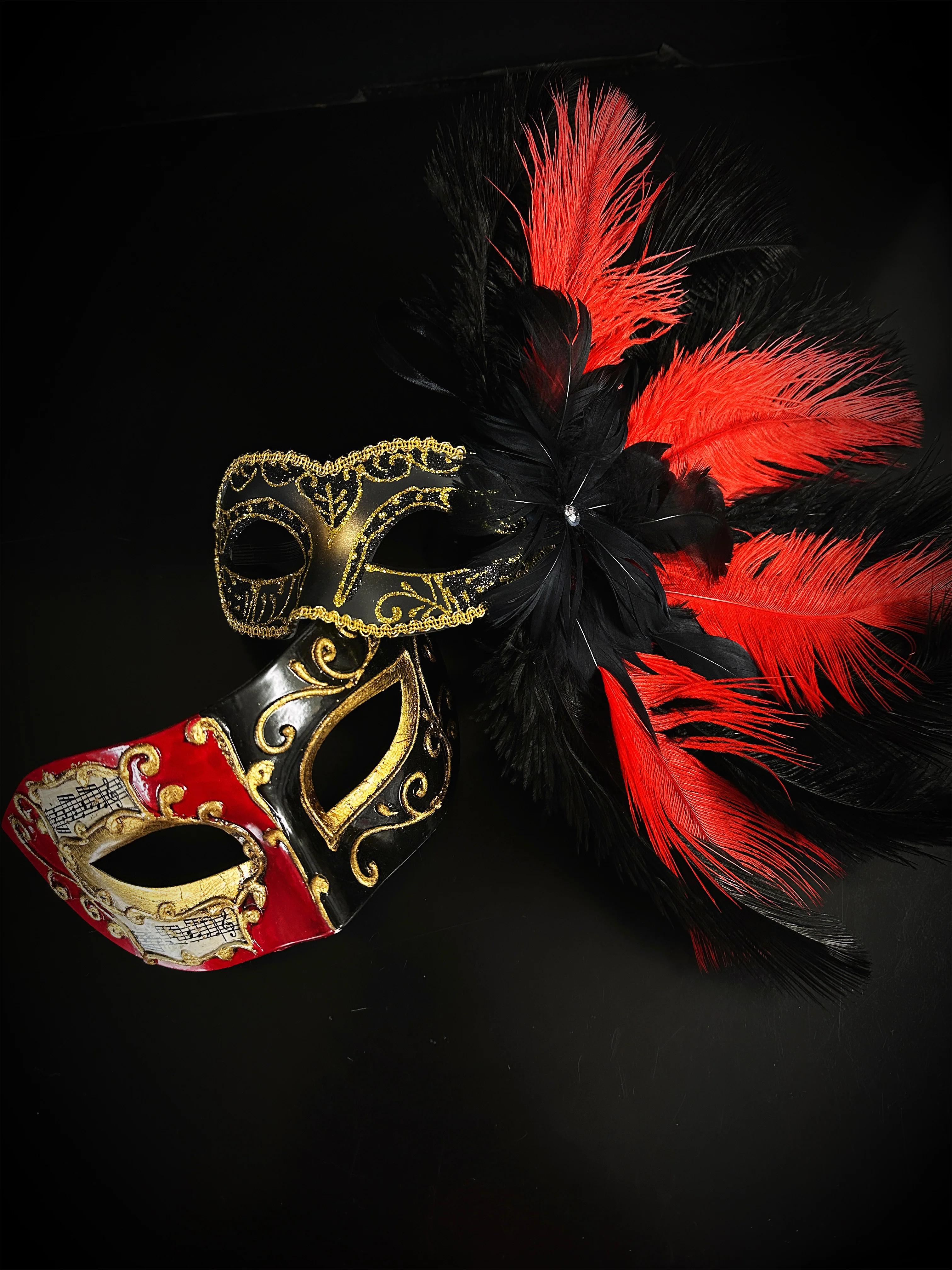 Vermilion Waltz  – Red Gold & Black - Image 2