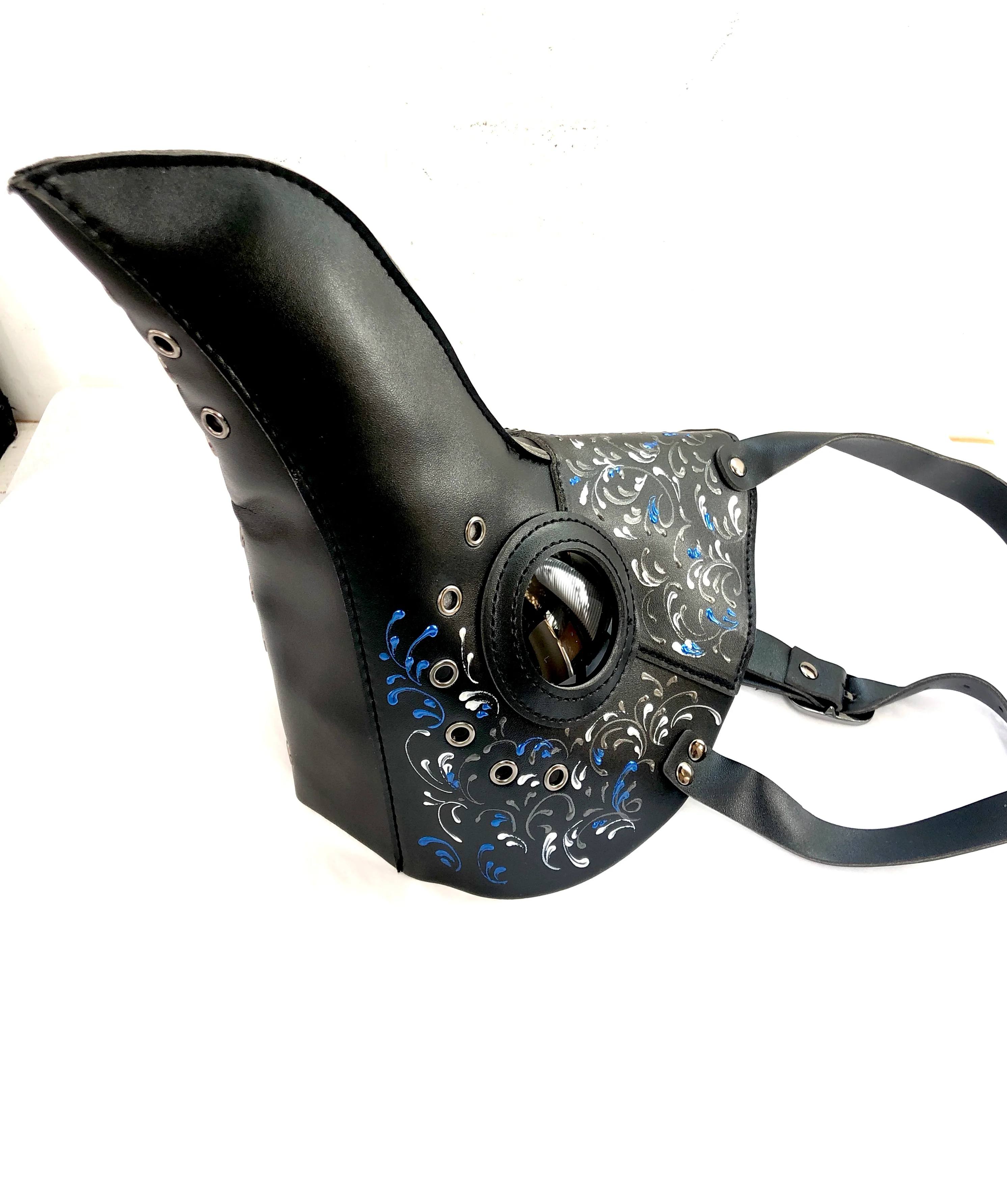 Vegan Leather Plague - Black/Blue
