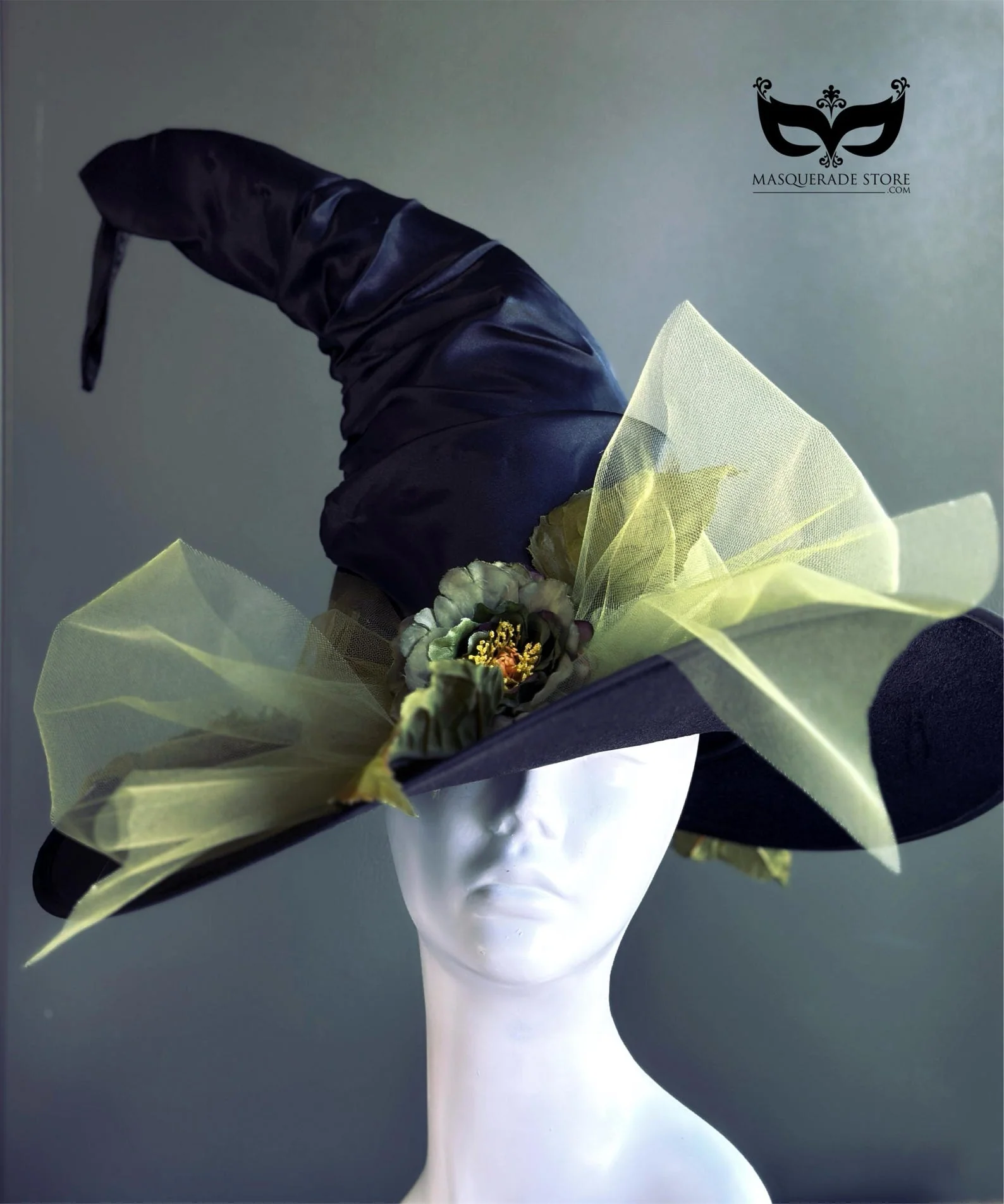 Virelda Bloom - Green Black Witch Hat