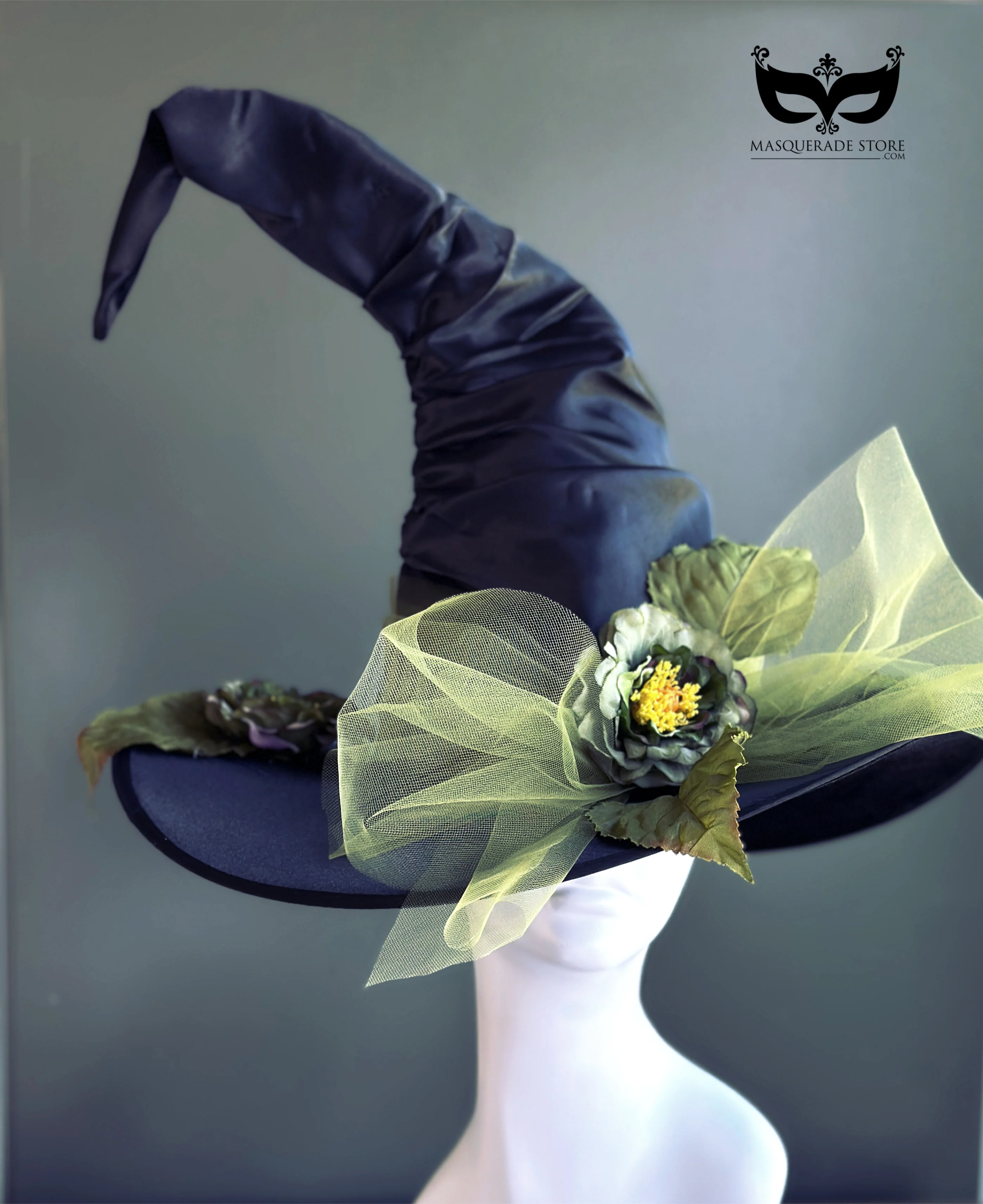Virelda Bloom - Green Black Witch Hat - Image 3