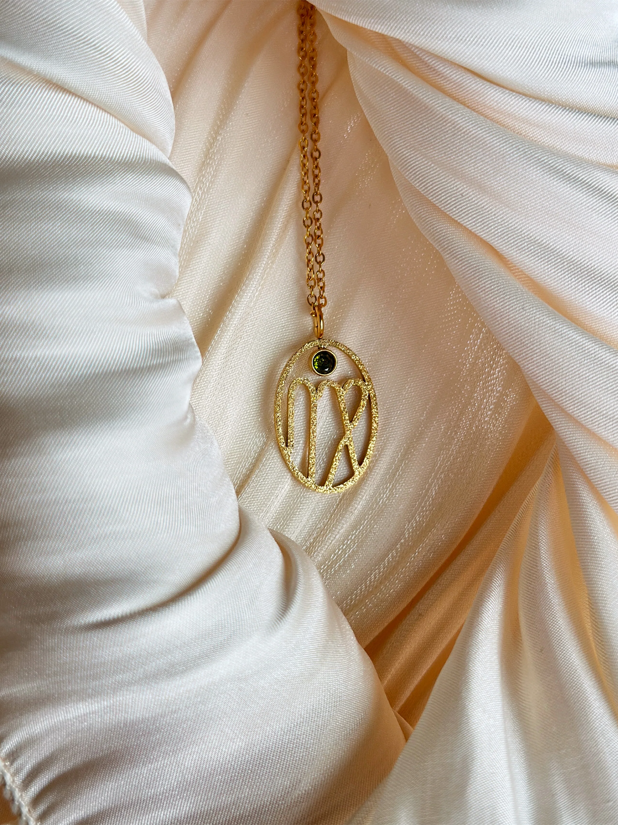 Virgo - Zodiac Necklace (Gold) - Image 2