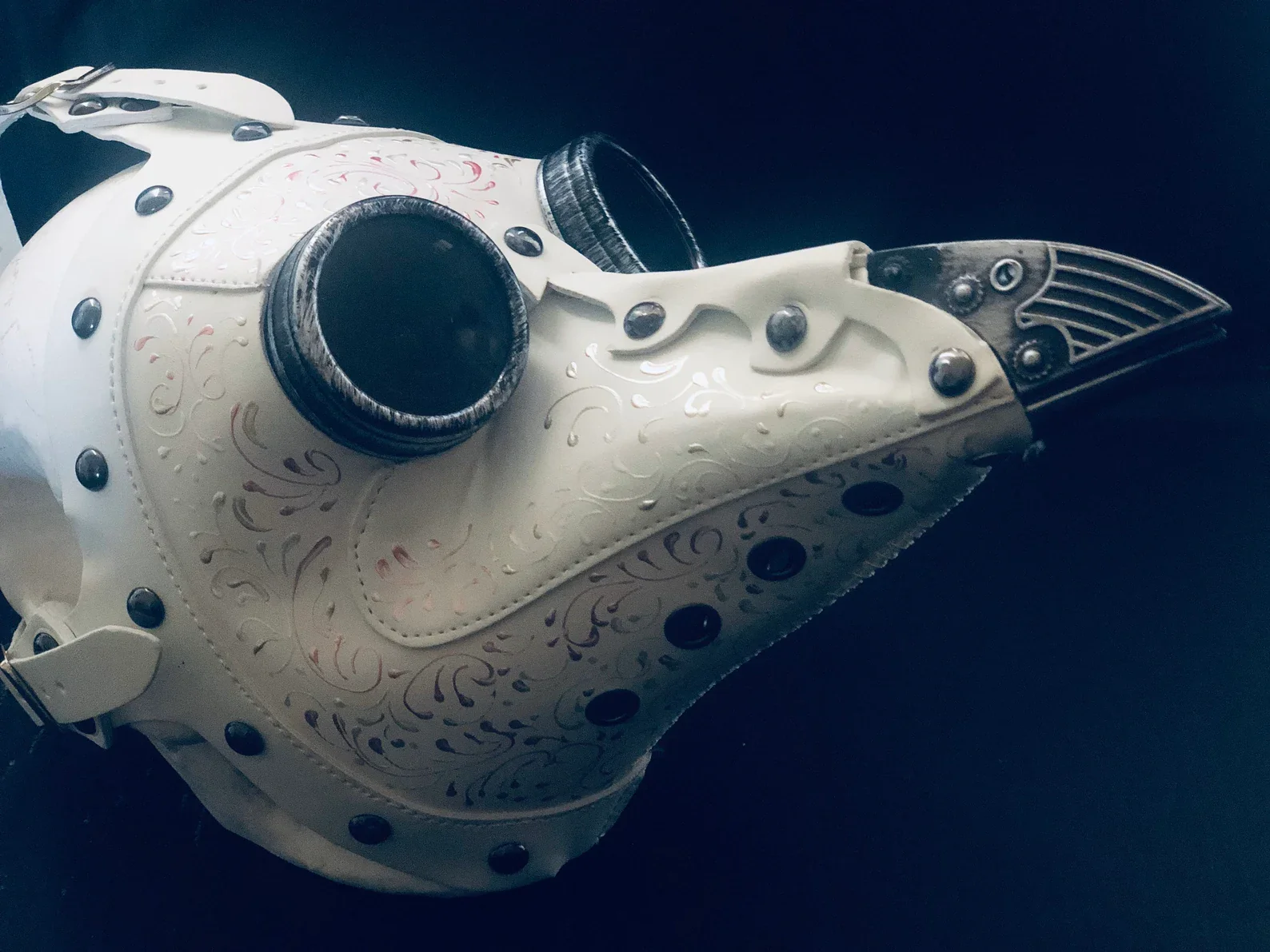 White Steampunk Filigree Plague Mask - Image 2