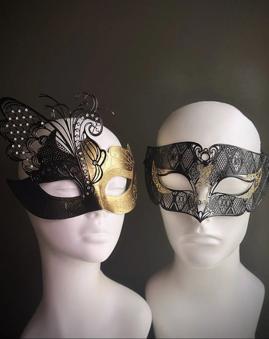 Winged Masks - Black/Gold